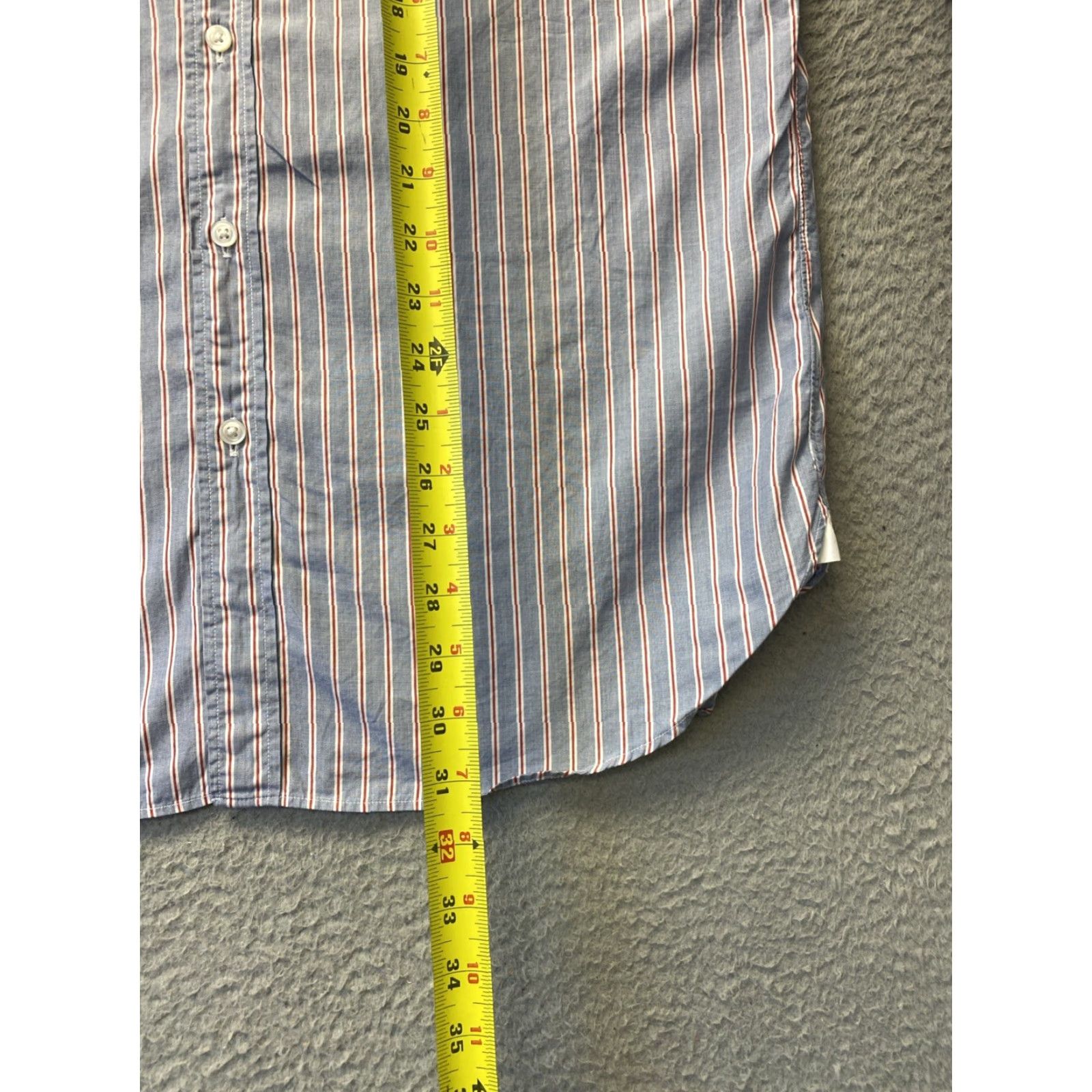 J.Crew J. Crew Button Shirt Men’s Size XL Gray Striped Red Cotton 161-7 Size US XL / EU 56 / 4 - 7 Thumbnail