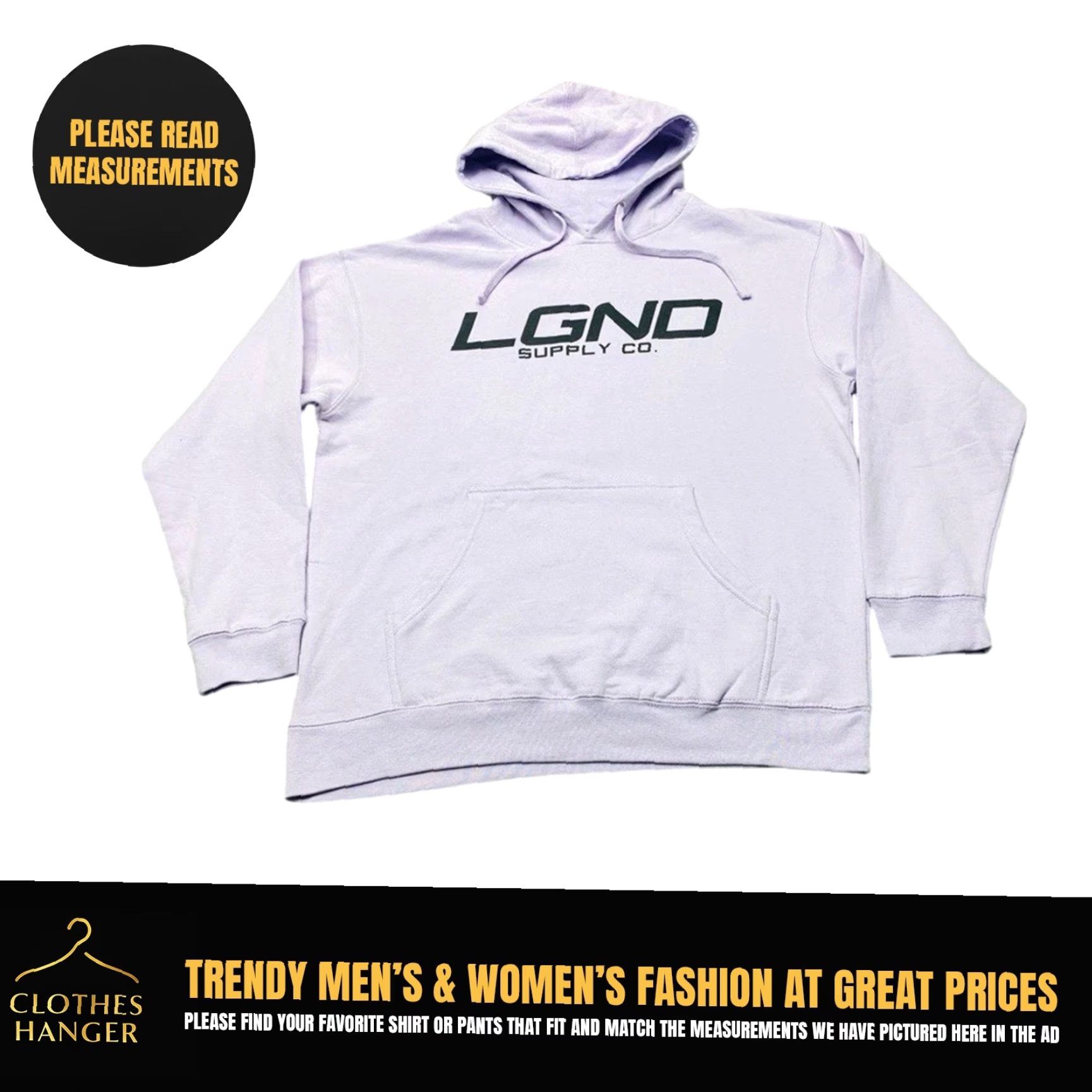 Vintage LGND Supply Co Sweatshirt Hoodie Men's Large Flag Purple Drawstring Size US L / EU 52-54 / 3 - 2 Thumbnail