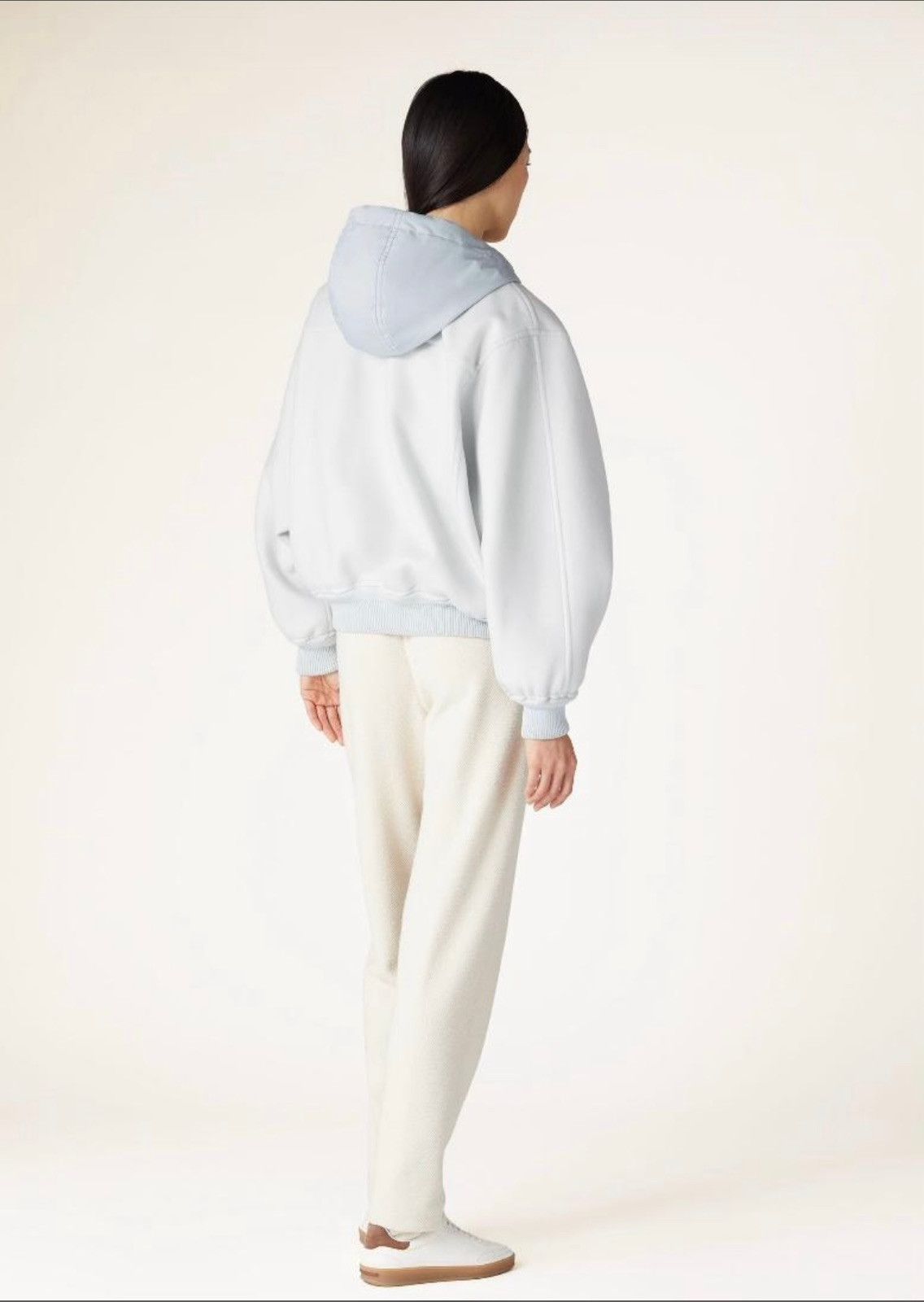 Loro Piana o1srvl11e0425 FAN9102 Amaury Bomber Jacket in Light Blue Size S / US 4 / IT 40 - 2 Thumbnail