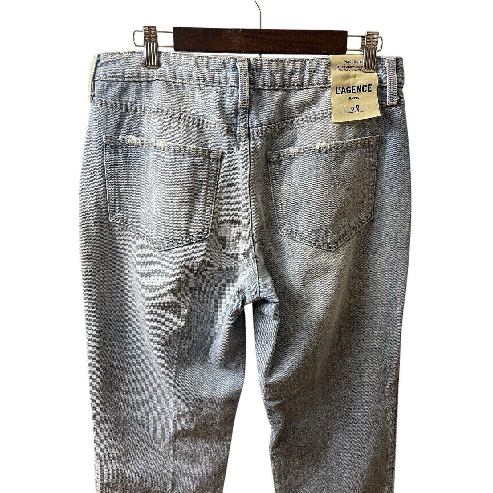 L'AGENCE L’Agence Marjorie Slouch Slim Straight Jeans Mayfield Sz 28 Size 28" / US 6 / IT 42 - 5 Thumbnail