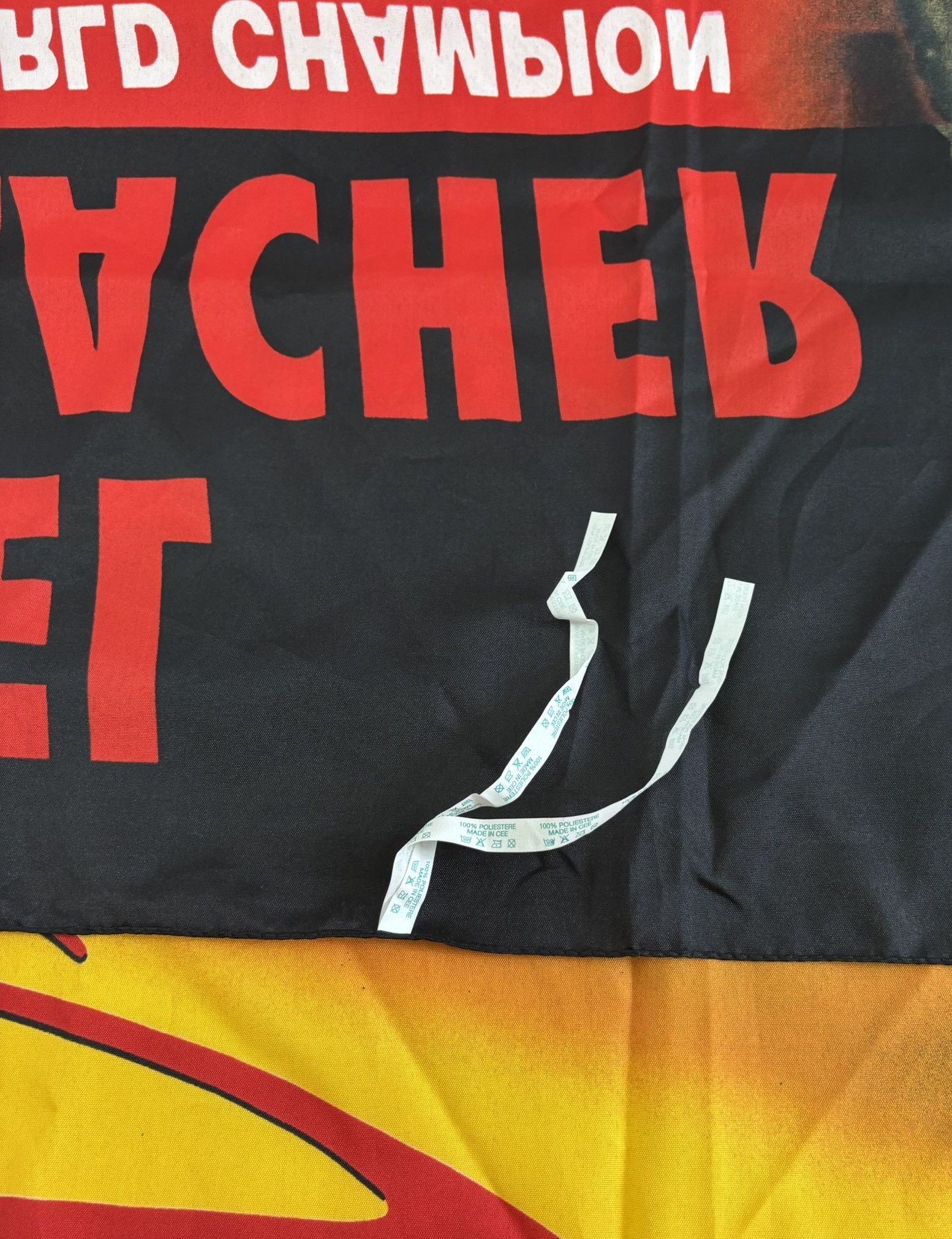 Vintage Michael Schumacher Formula 1 World Champion flag Size ONE SIZE - 6 Thumbnail