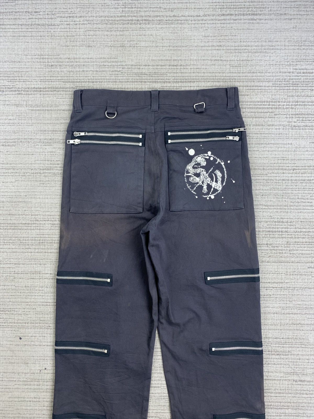 Japanese Brand Vintage Slash Number Punk Multizipper Bondage Pants Size US 31 - 9 Thumbnail