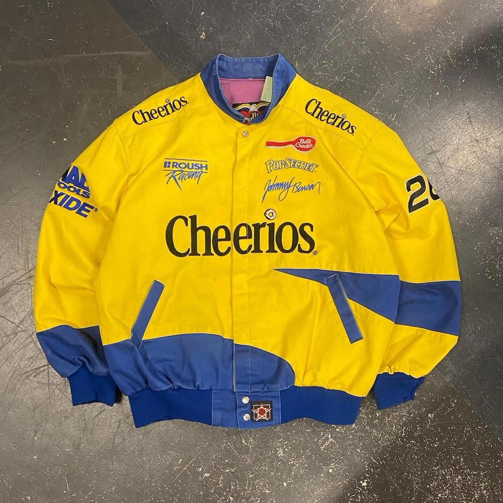 Cheerios Jacket VTG JH Design Cheerios Racing Jacket #43 Bobby