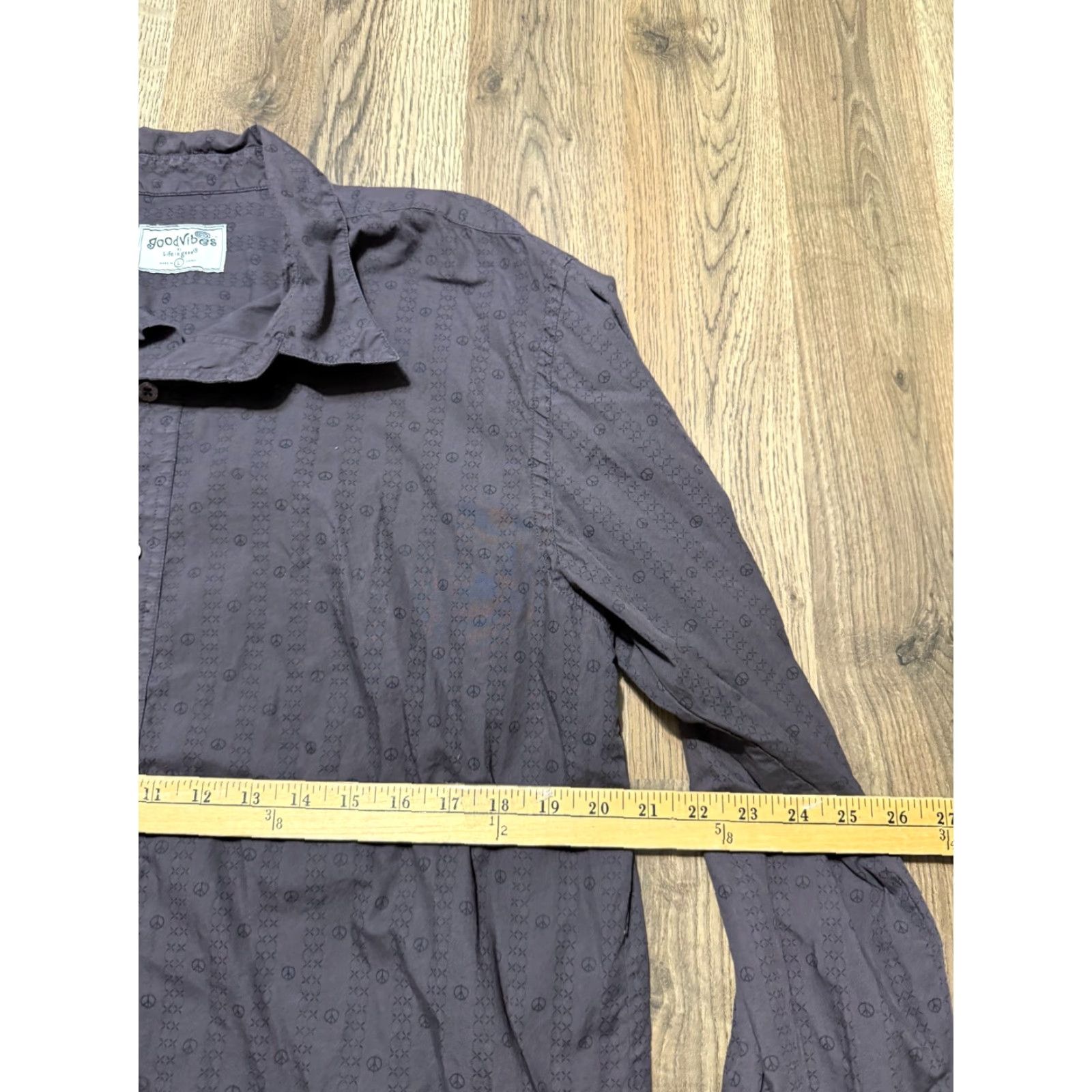 Life is Good Life is Good Shirt Button Up Men's Large Brown Black Good Vibes Size US L / EU 52-54 / 3 - 6 Thumbnail