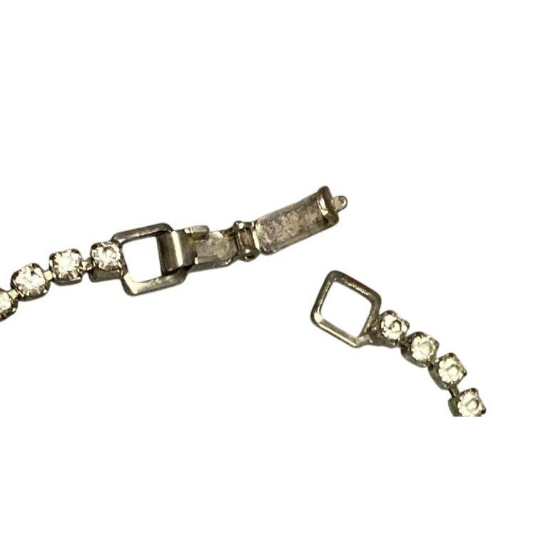 Other Vintage Rhinestone Necklace With Marquis Pendant & Silver-To Size ONE SIZE - 6 Thumbnail