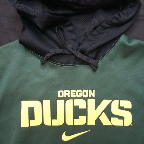 NCAA × Nike × Vintage Vintage Y2K Nike Therma-Fit Oregon Ducks Hoodie Sweatshirt Size US XL / EU 56 / 4 - 1 Thumbnail