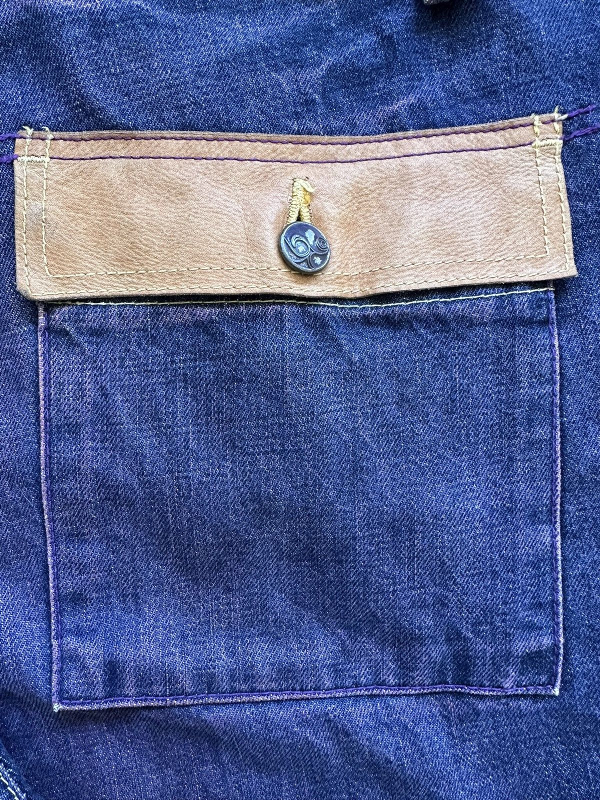 Designer × Japanese Brand Y2k KELEN Japan purple dyed denim Size US 36 / EU 52 - 16 Thumbnail