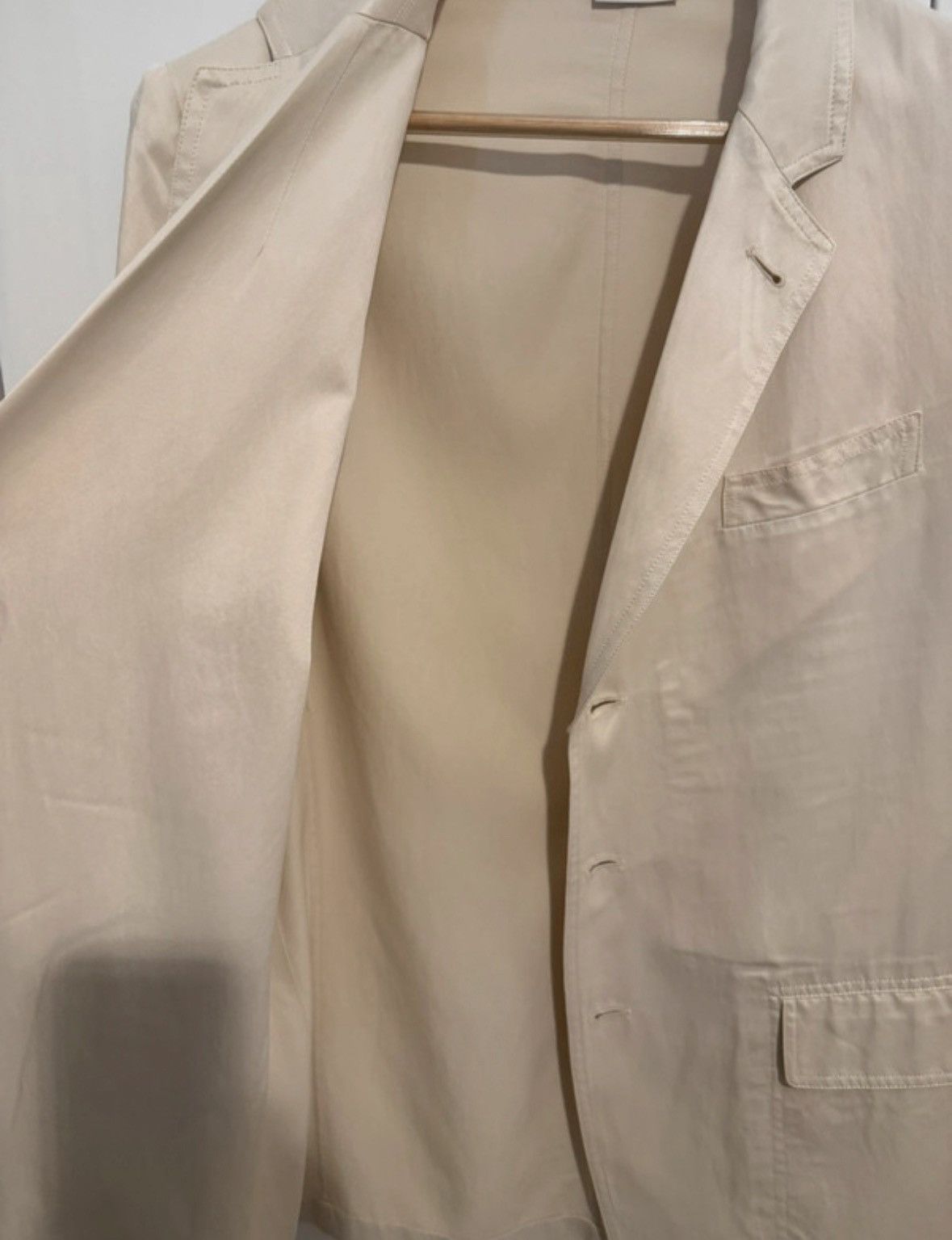 Dries Van Noten Dries Van Noten Cream Light Blazer Size US L / EU 52-54 / 3 - 3 Thumbnail