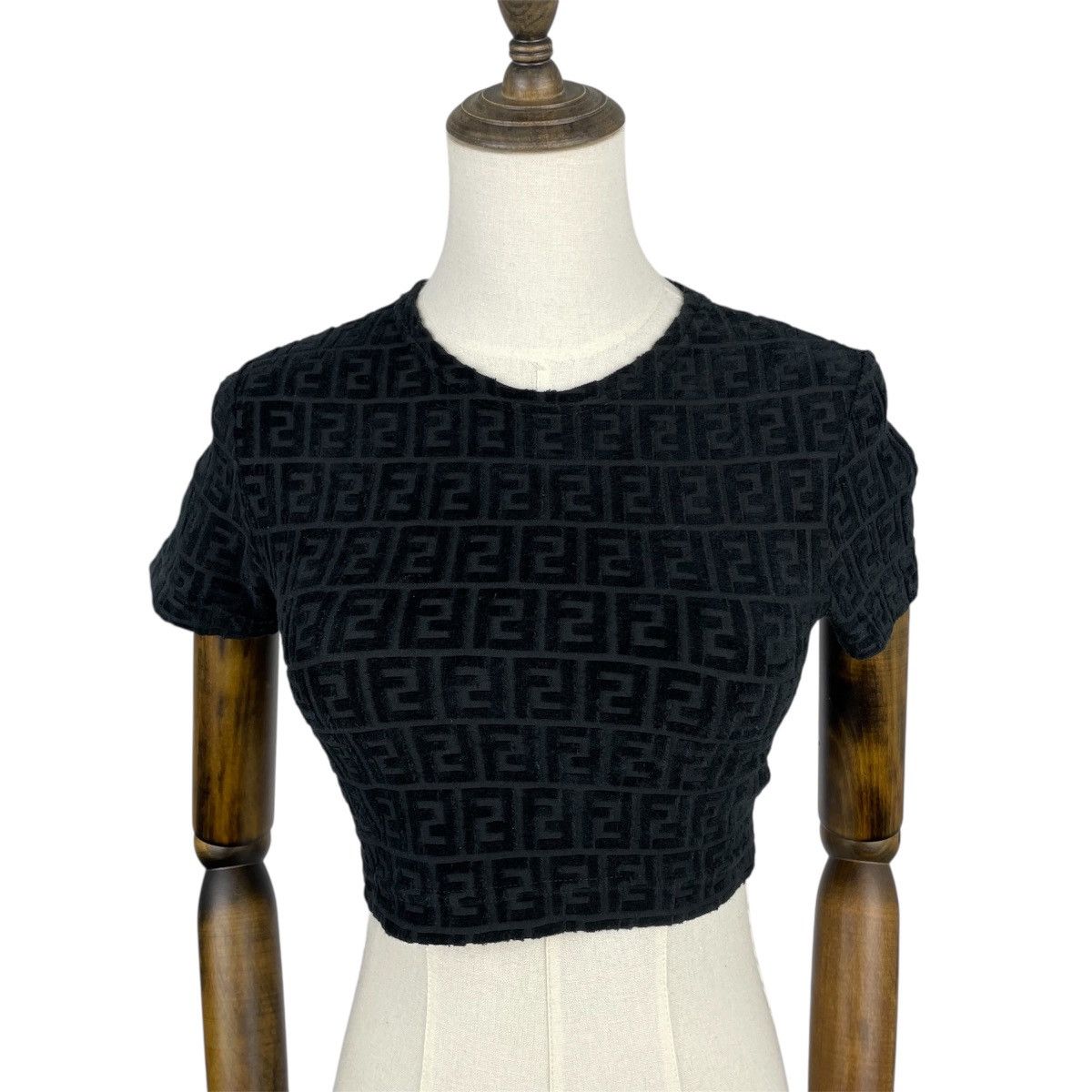 Fendi Vintage Fendi Roma Zucca Monogram Velvet Terry Cloth Size S / US 4 / IT 40 - 1 Thumbnail