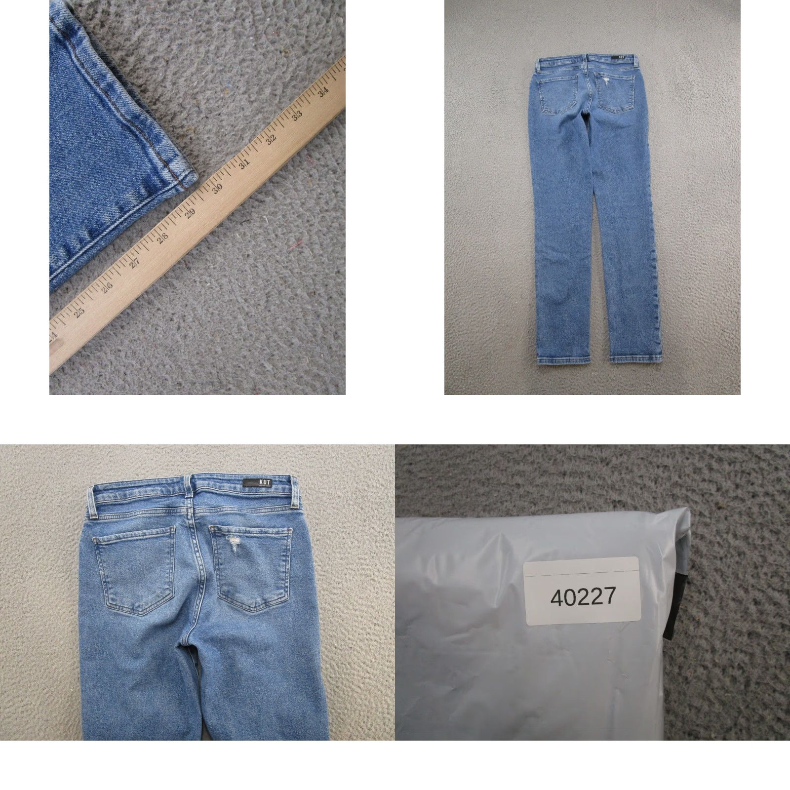 Vintage KUT from the Kloth Blue Denim Jeans Chrissie Fab Ab Cigarette Leg Size 4 Size 27" / US 4 / IT 40 - 9 Thumbnail
