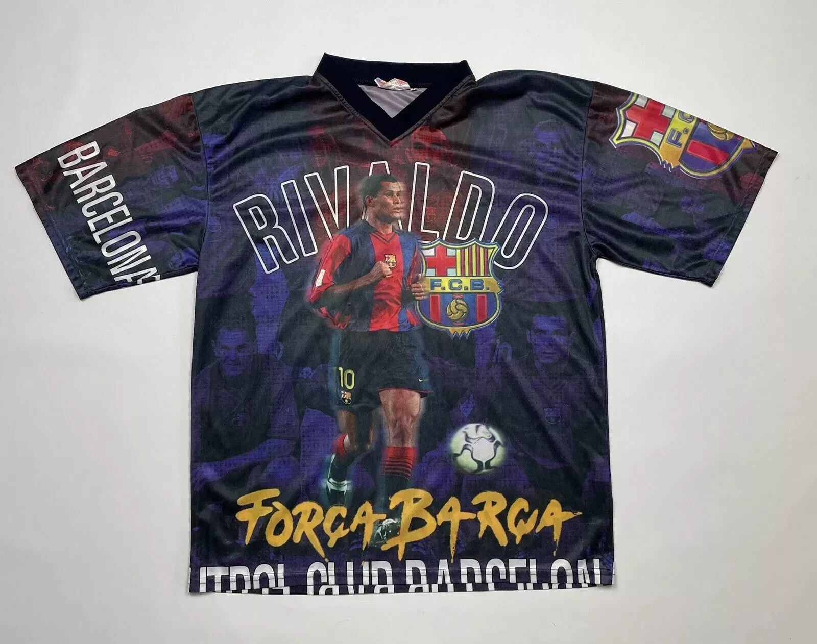 Maillot Vintage FC Barcelone #11 Overmars - Roger's Réplique - Taille XL
