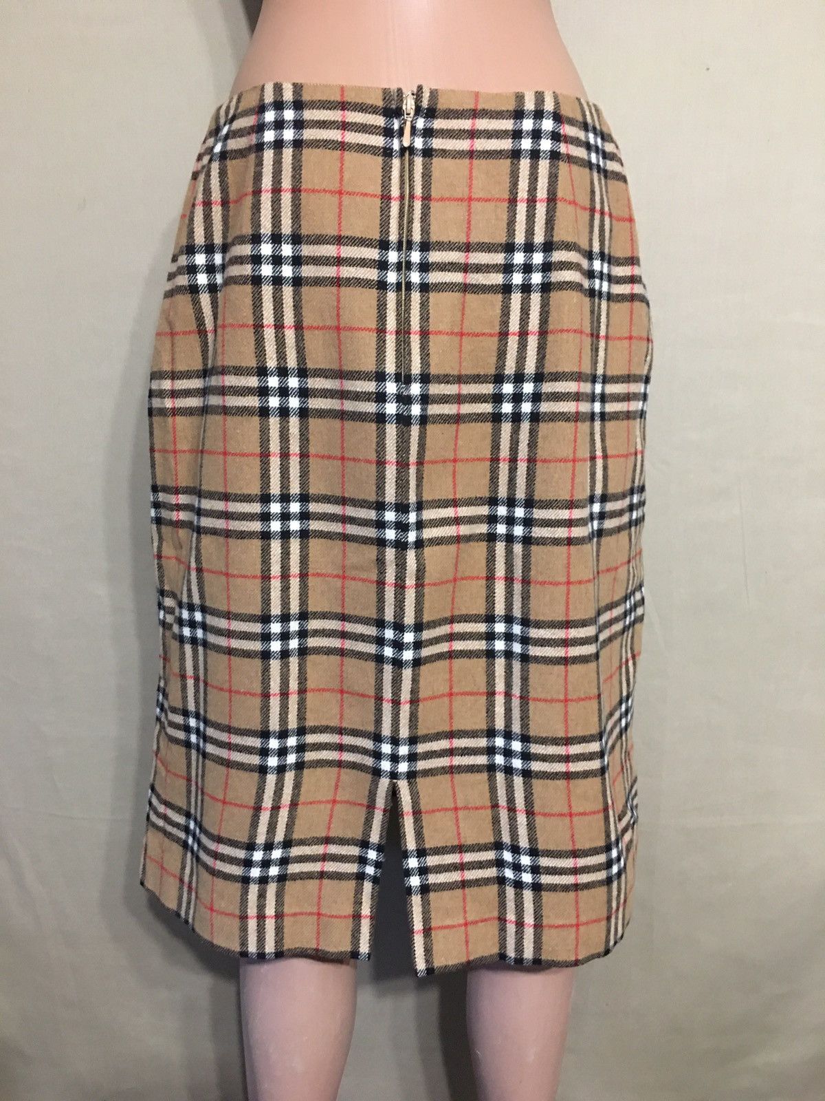 Burberry × Vintage Vintage 80s Burberry’s Check Wool Skirt Size 31" - 3 Thumbnail
