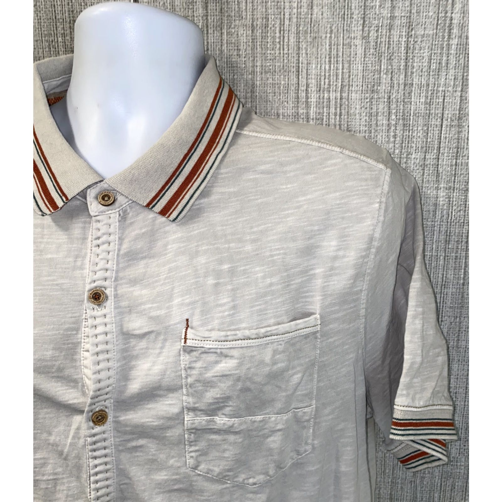 Vintage Zenfari Mens Gray Short Sleeve Button Front Shirt XL Shirts Size US XL / EU 56 / 4 - 2 Thumbnail