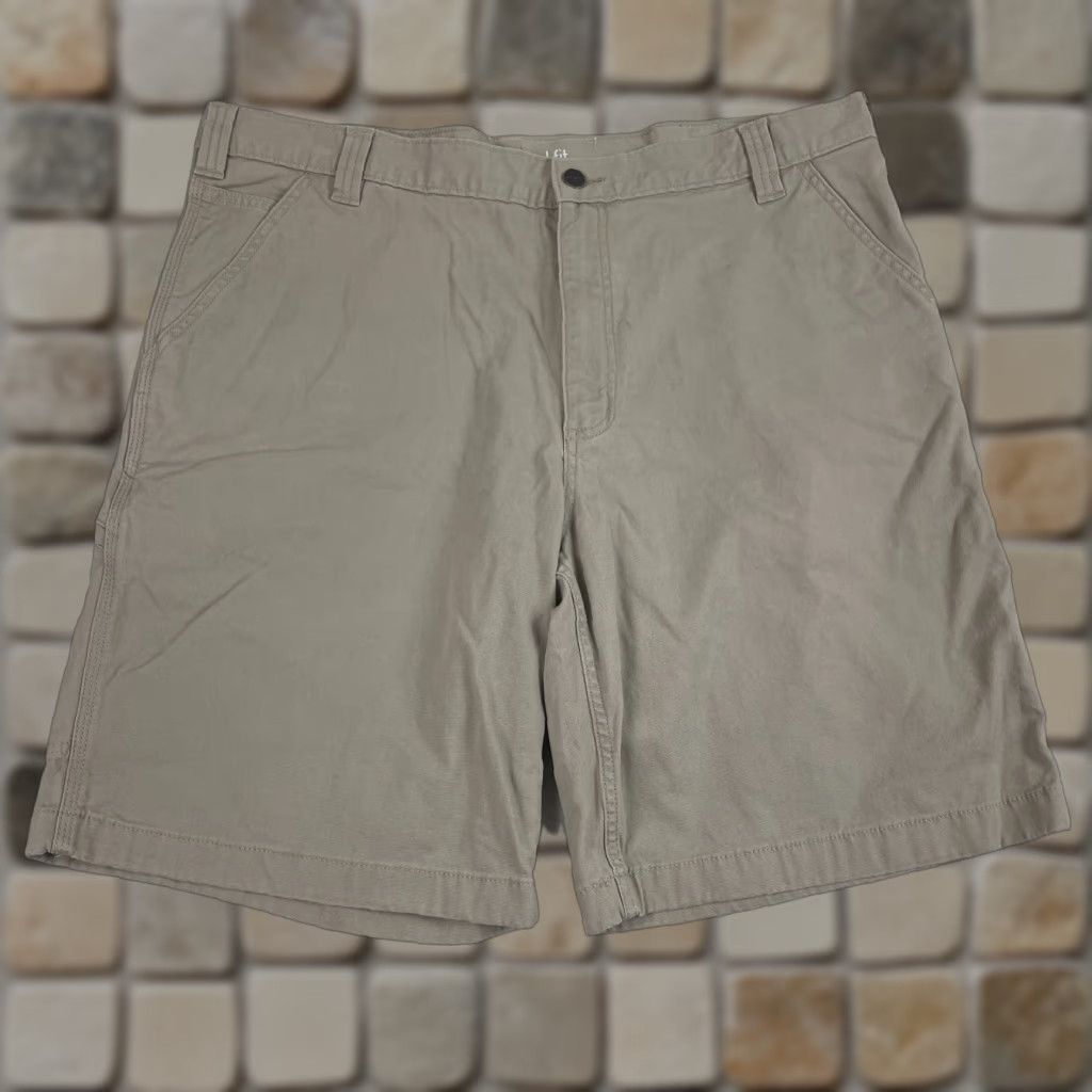 Carhartt Carhartt Shorts Mens 42 x 10 Beige Canvas Carpenter Workwear Shorts Casual Outdoor 5-Pocket Design 42 Beige Mens Size US 42 / EU 58 - 1 Thumbnail