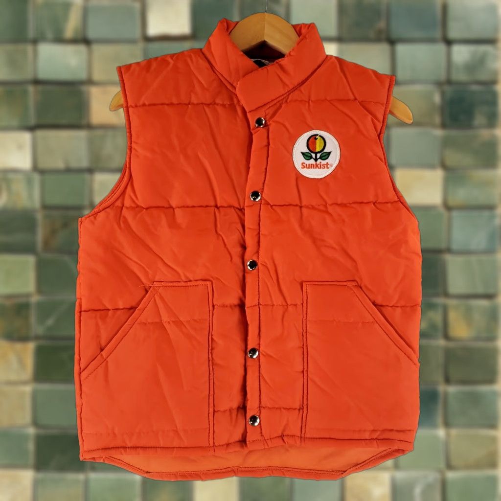Vintage VINTAGE Sunkist Soda Vest VTG 80s 90s Swingster Orange Made USA Mens S Vest Nylon Puffer Jacket Men Small Man Mens S? Size US S / EU 44-46 / 1 - 1 Thumbnail