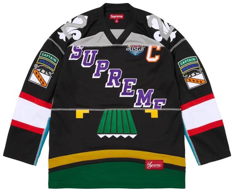 Supreme Supreme Paneled Hockey Jersey SS26 Black Size US L / EU 52-54 / 3 - 15 Thumbnail