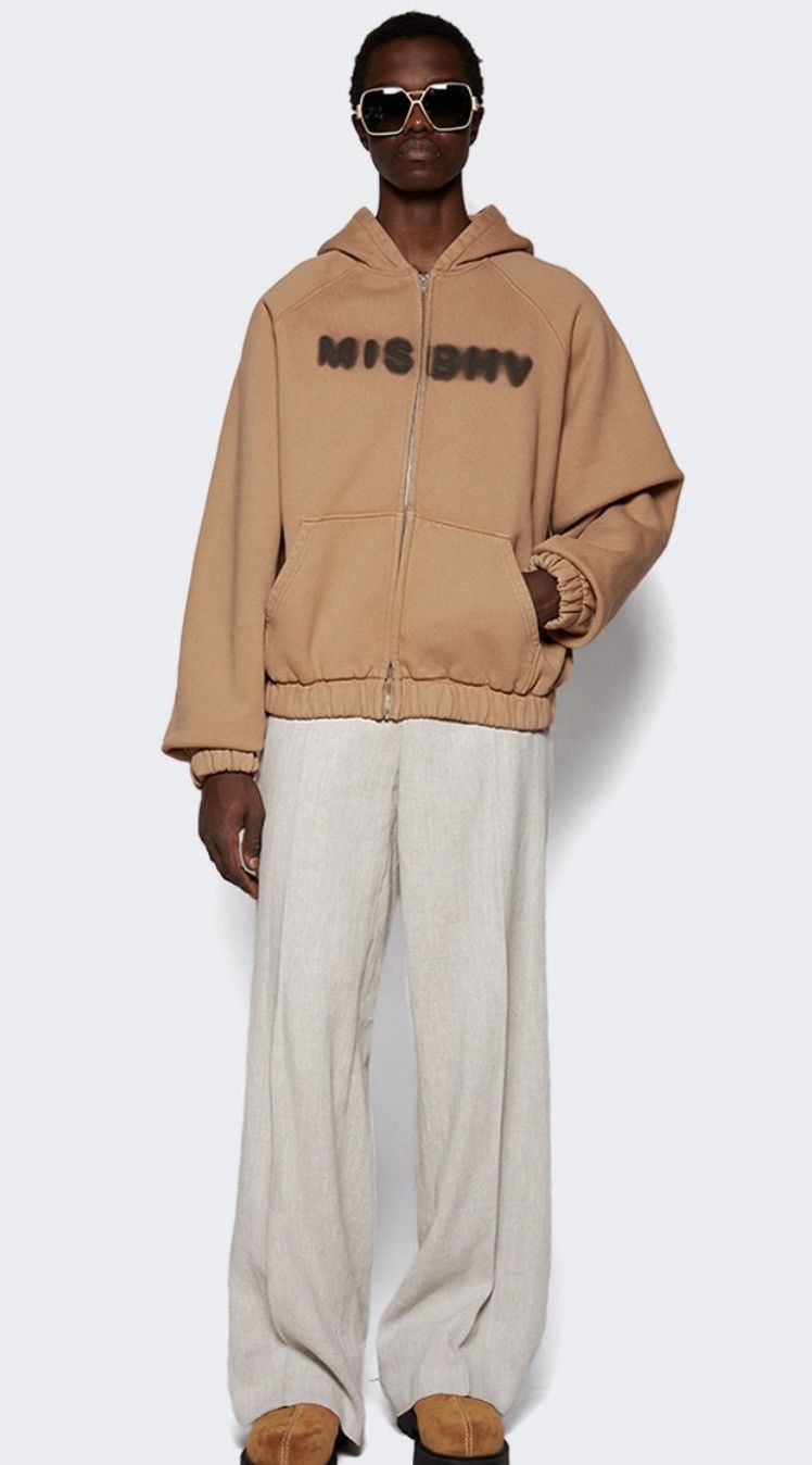 Misbhv Washed linen tailored trousers off white Size US 34 / EU 50 - 2 Thumbnail