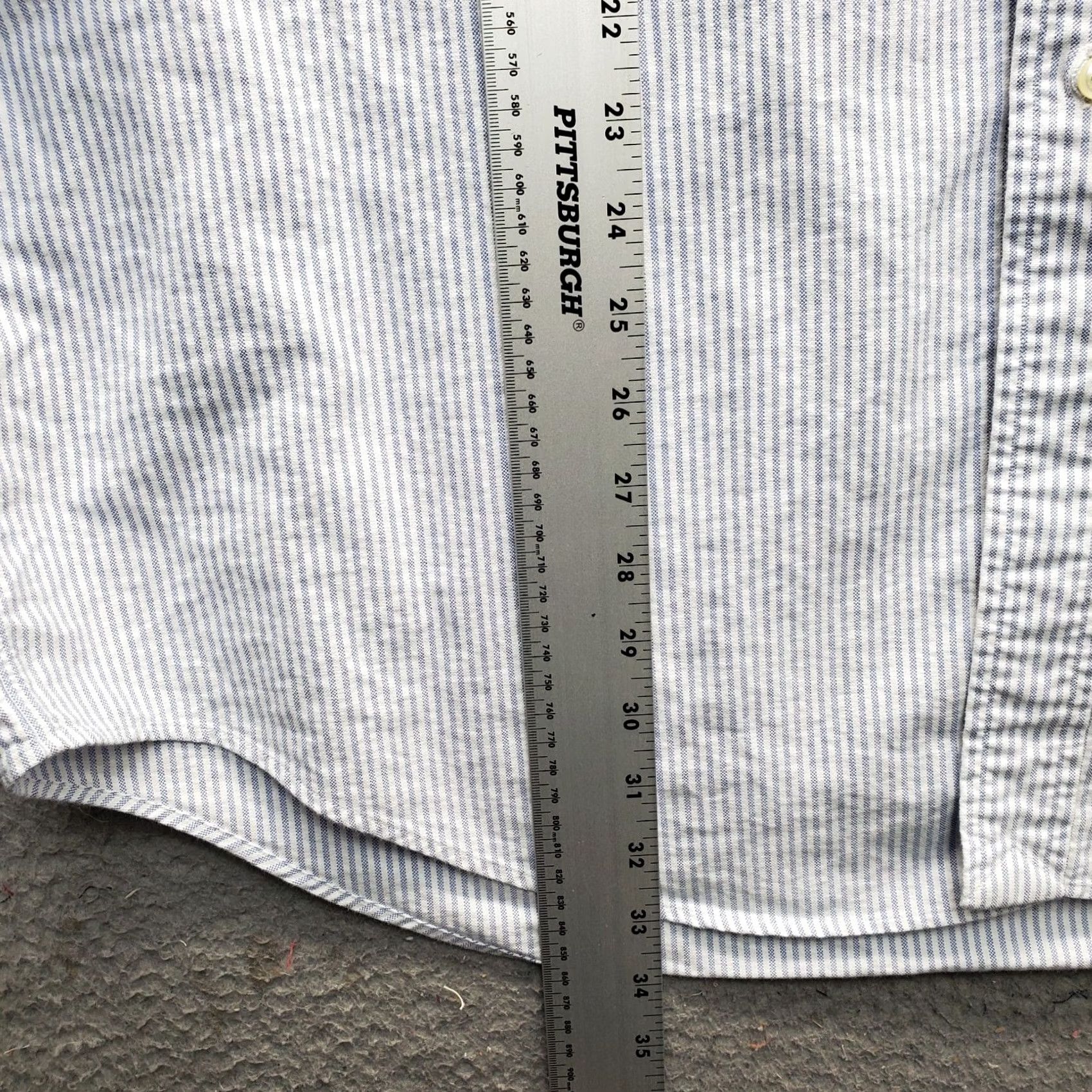 Ralph Lauren Ralph Lauren Mens Dress Shirt 17.5 Multi Striped Flesh Pony Oxford EUC Size 48R - 3 Thumbnail