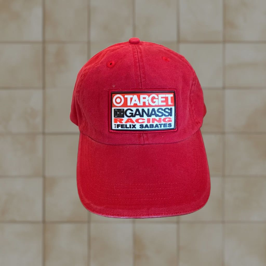 Vintage Target Ganassi Racing Hat Patch Spell Out Logo Baseball Cap Mens One Size Red Cotton Adjustable Cap Size ONE SIZE - 1 Thumbnail