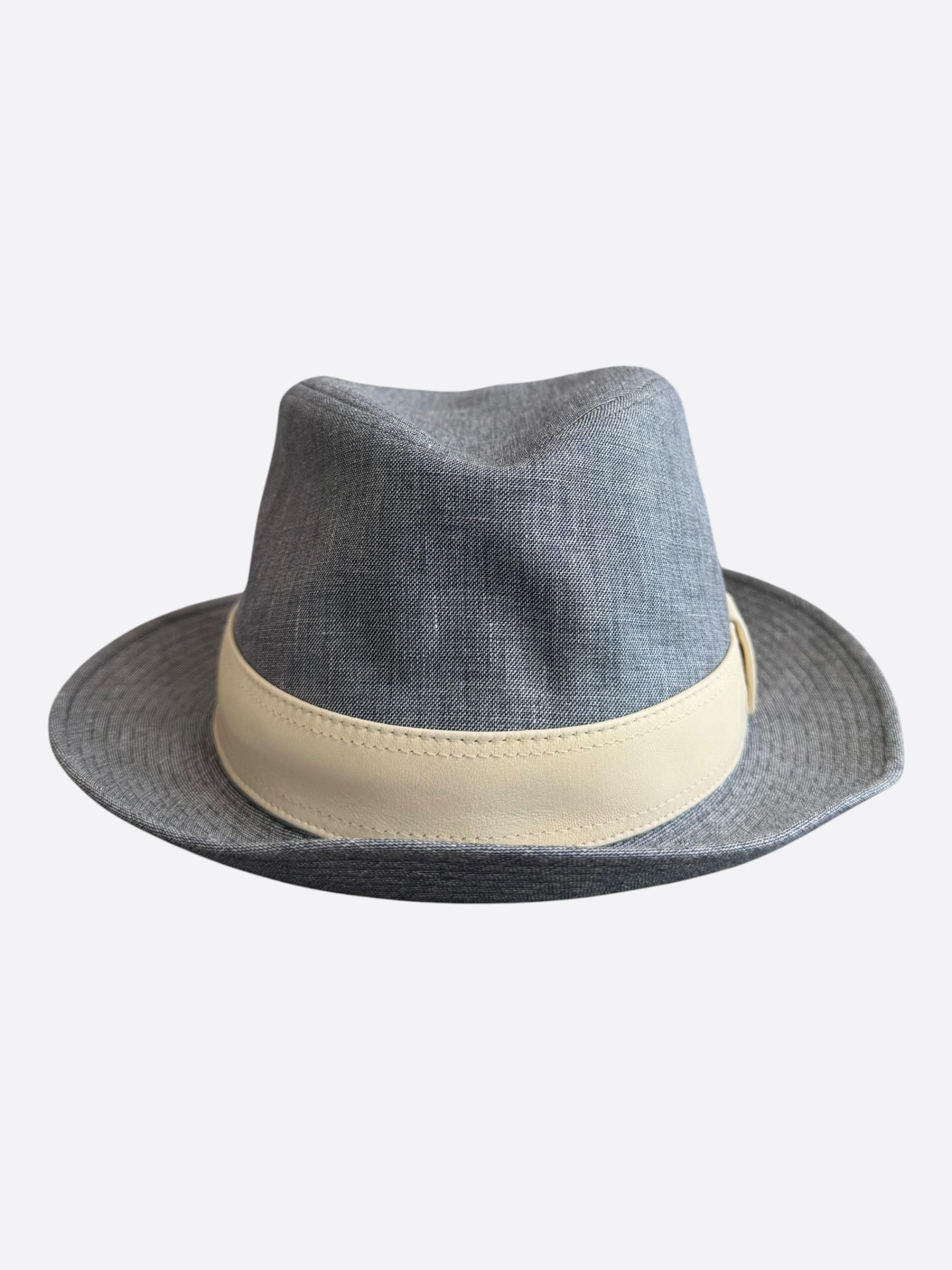 Hermes Hermes Grey & Beige Fedora Size ONE SIZE - 1 Thumbnail