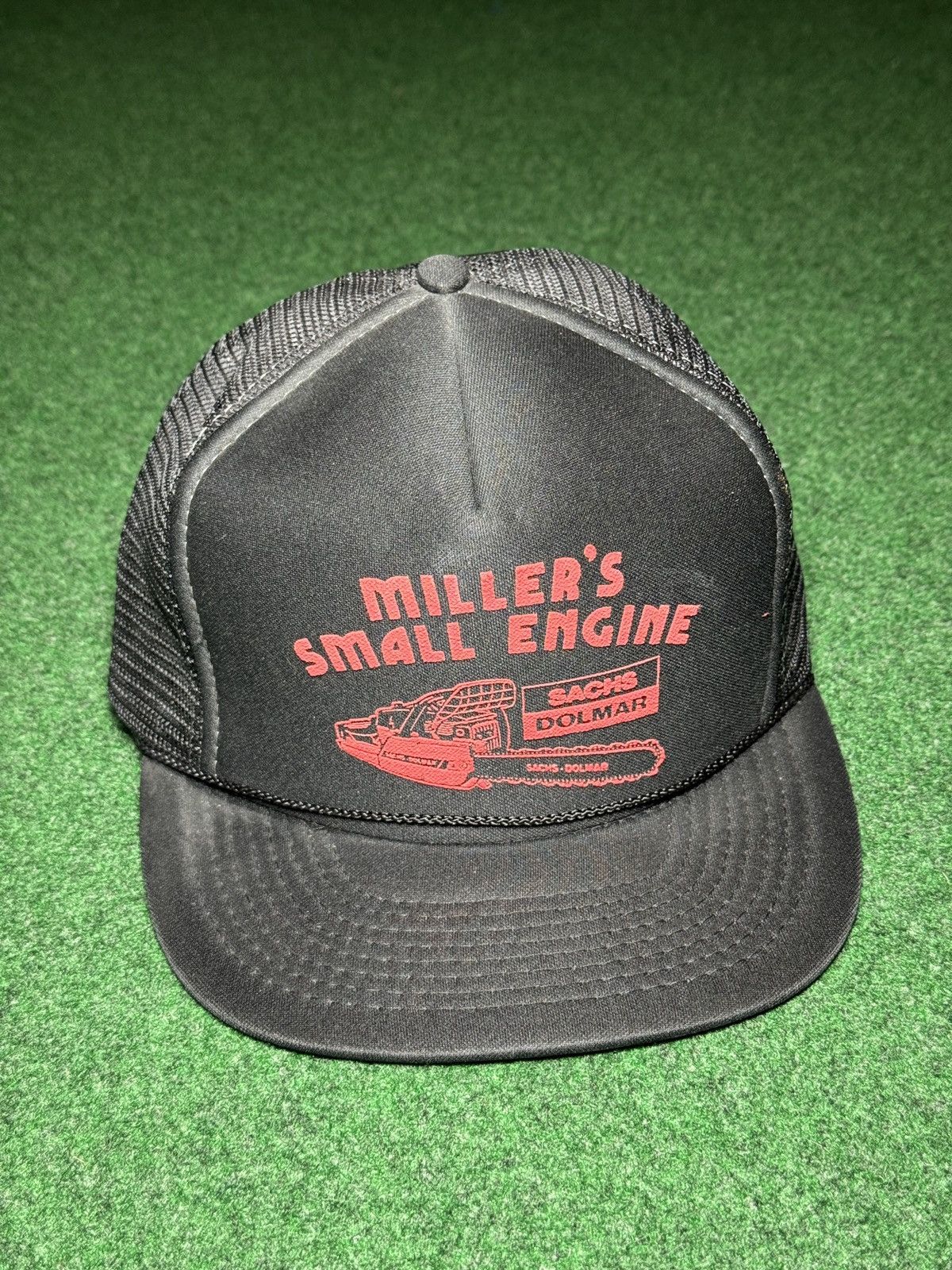 Vintage Vintage Sachs Dolmar Chainsaw Millers Engine 90s Trucker Hat Size ONE SIZE - 1 Thumbnail