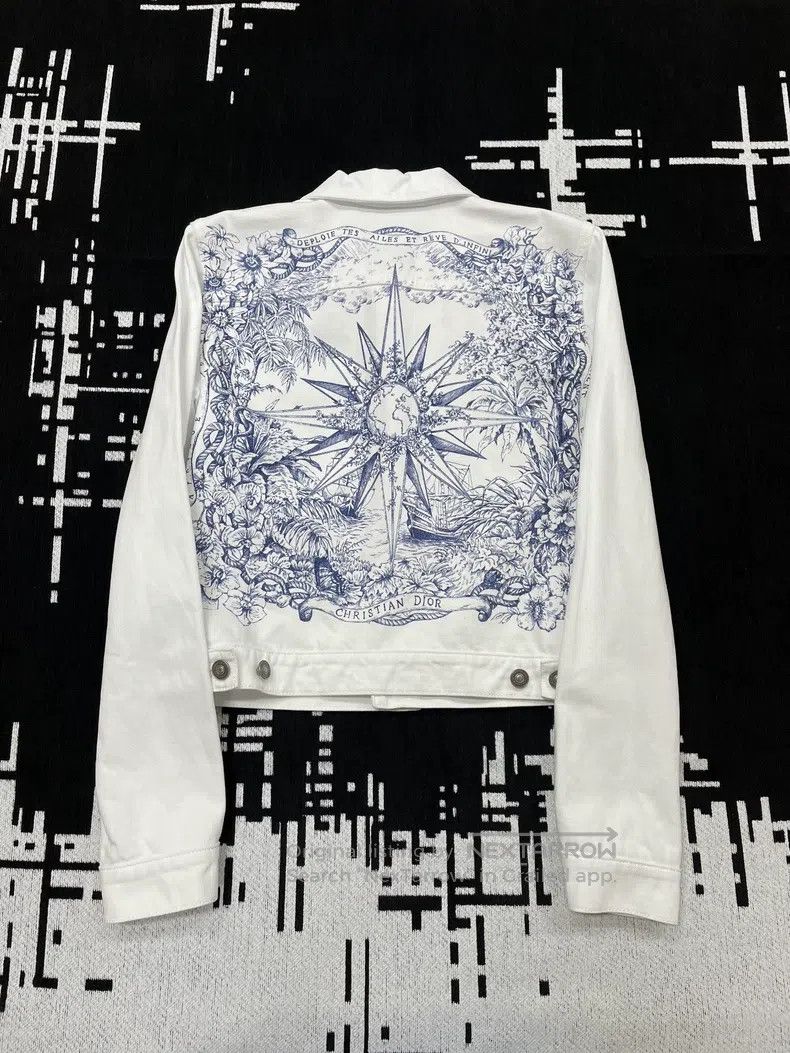 Dior Printed denim jacket on the back