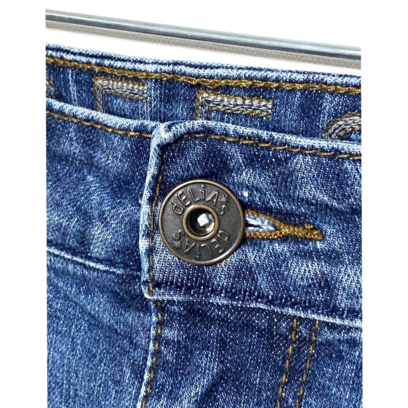 Vintage VINTAGE Delias Reese Bermuda Jean Shorts Juniors 11/12 Y2K Casual Preppy Stretch Size 32" / US 10 / IT 46 - 5 Thumbnail
