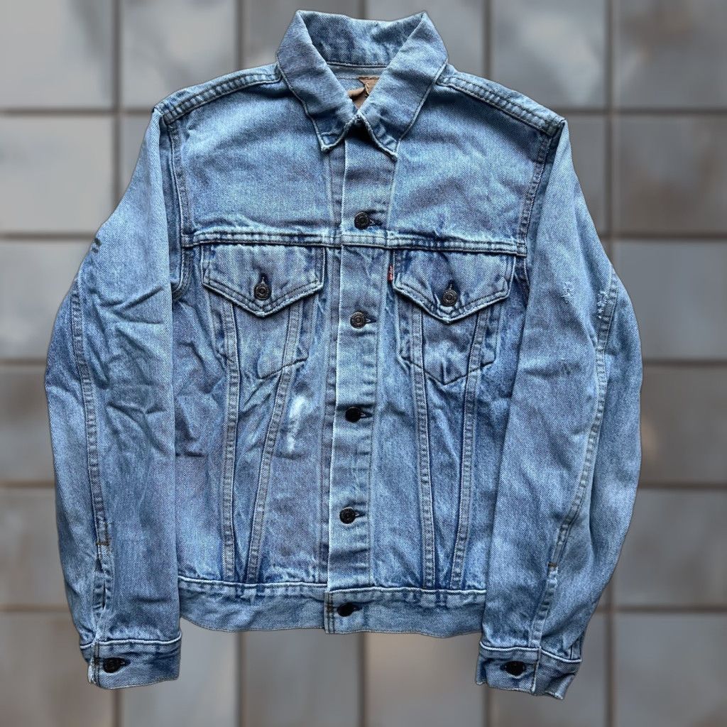 Levi's Vintage Levi's Jacket Blue S 80s David Lee Roth World Tour Eat em Smile Grunge Overcoat Denim Cotton Button Size US S / EU 44-46 / 1 - 1 Thumbnail