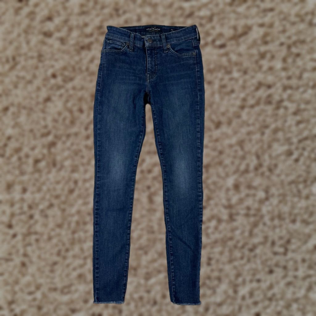 Lucky Brand Vintage Lucky Brand Womens Jeans Skinny Low Rise Denim Blue 2000s Tapered Cotton Size 24" / US 00 / IT 34 - 1 Thumbnail