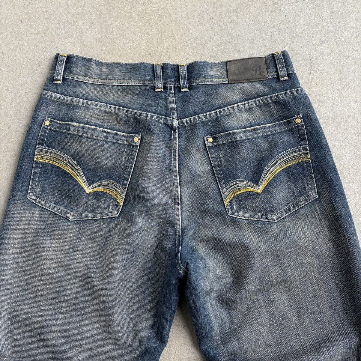 Japanese Brand × Vintage Crazy Y2K Baggy BC Jeans Washed Denim Embroidered Pockets Size US 38 / EU 54 - 2 Thumbnail
