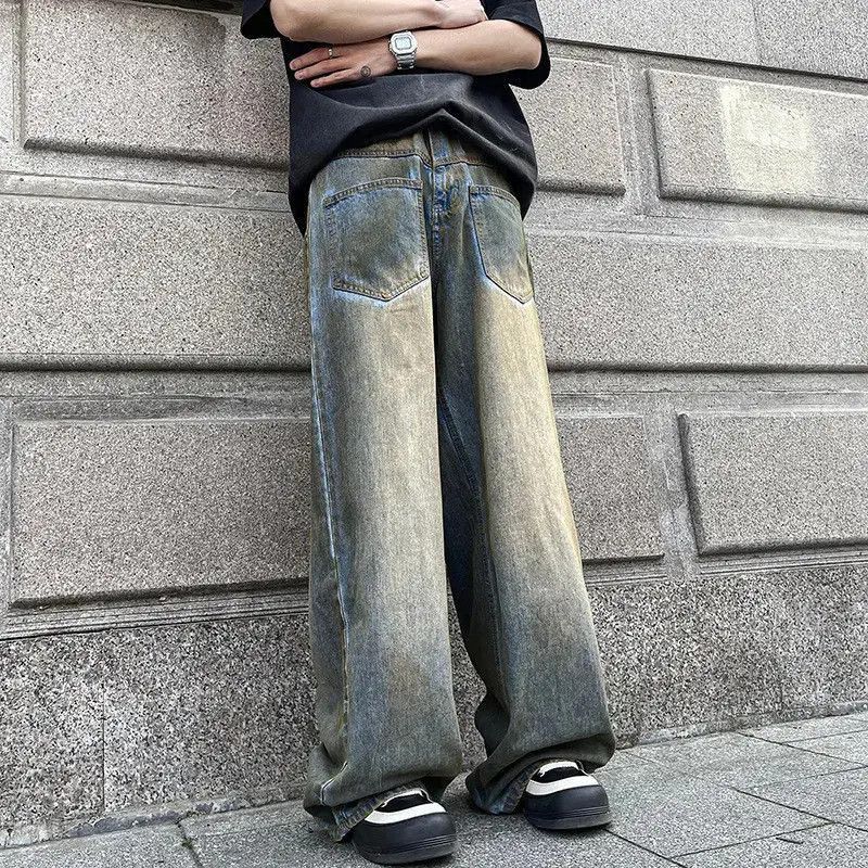 Japanese Brand Retro loose straight leg gradient jeans Size US 32 / EU 48 - 4 Thumbnail