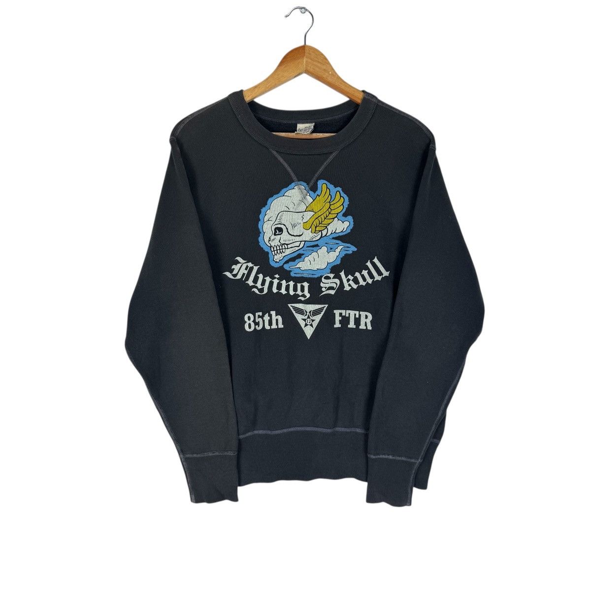 Buzz Rickson's 🌟BUZZ RICKSONS FLYING SKULL CREWNECK SWEATSHIRTS Size US M / EU 48-50 / 2 - 1 Thumbnail