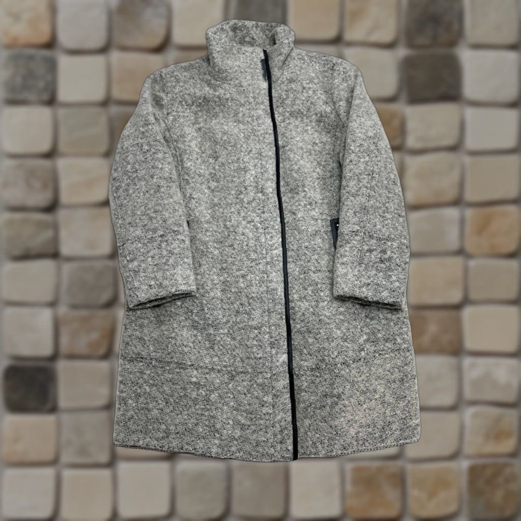 Calvin Klein Calvin Klein Walker Coat Women 1 Gray Wool Blend Asymmetrical Zip Cozy Winter Coat Size XL / US 12-14 / IT 48-50 - 1 Thumbnail