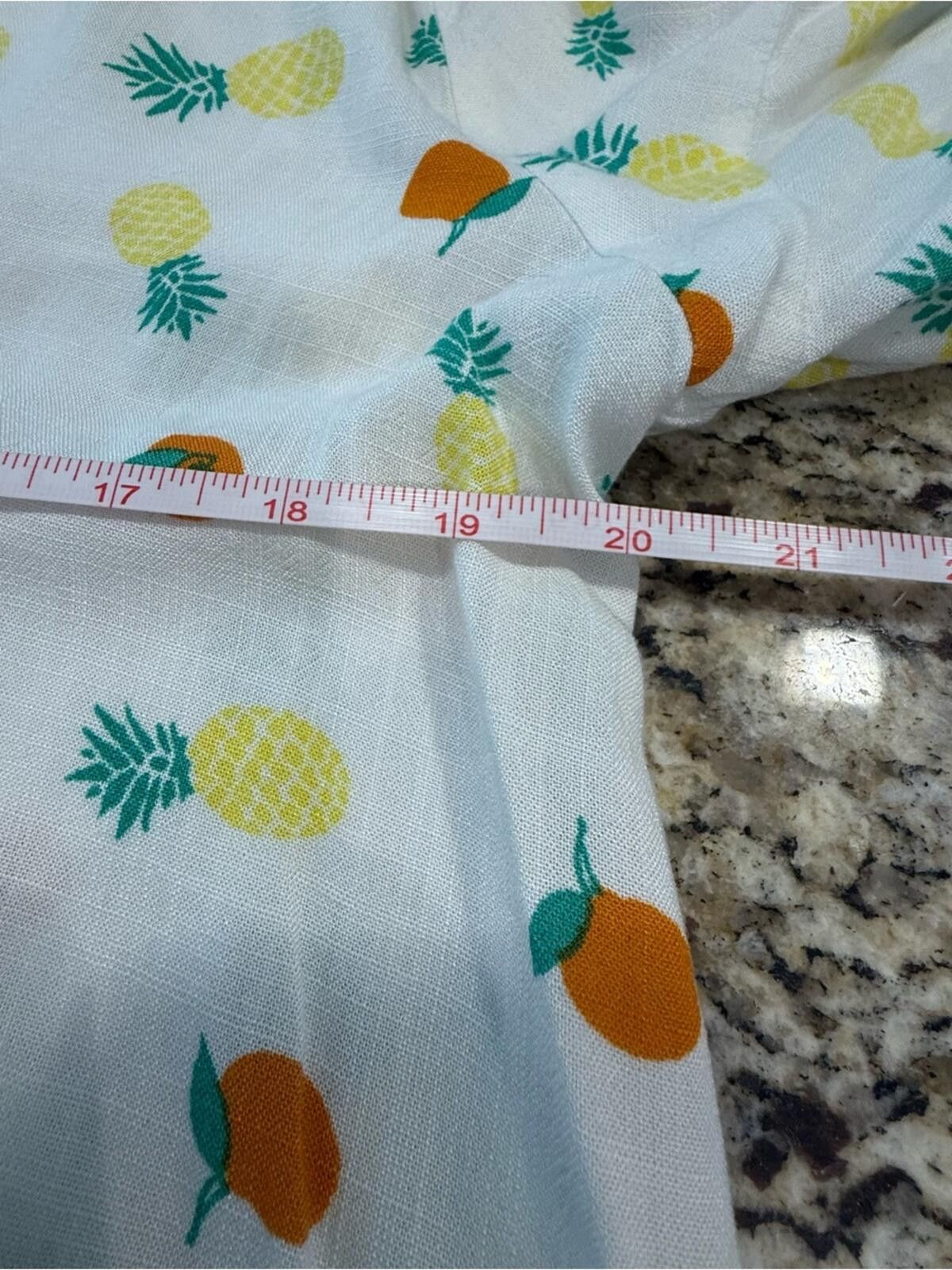 Luchiano Visconti Lush crop top pineapple orange novelty print wide sleeves M Size M / US 6-8 / IT 42-44 - 8 Thumbnail