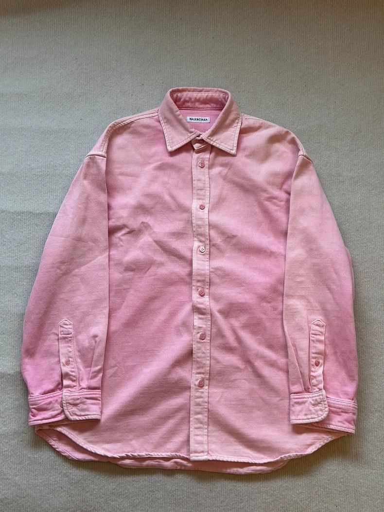Balenciaga Balenciaga size 34 Denim shirt with logo on back shirt Size US M / EU 48-50 / 2 - 1 Thumbnail