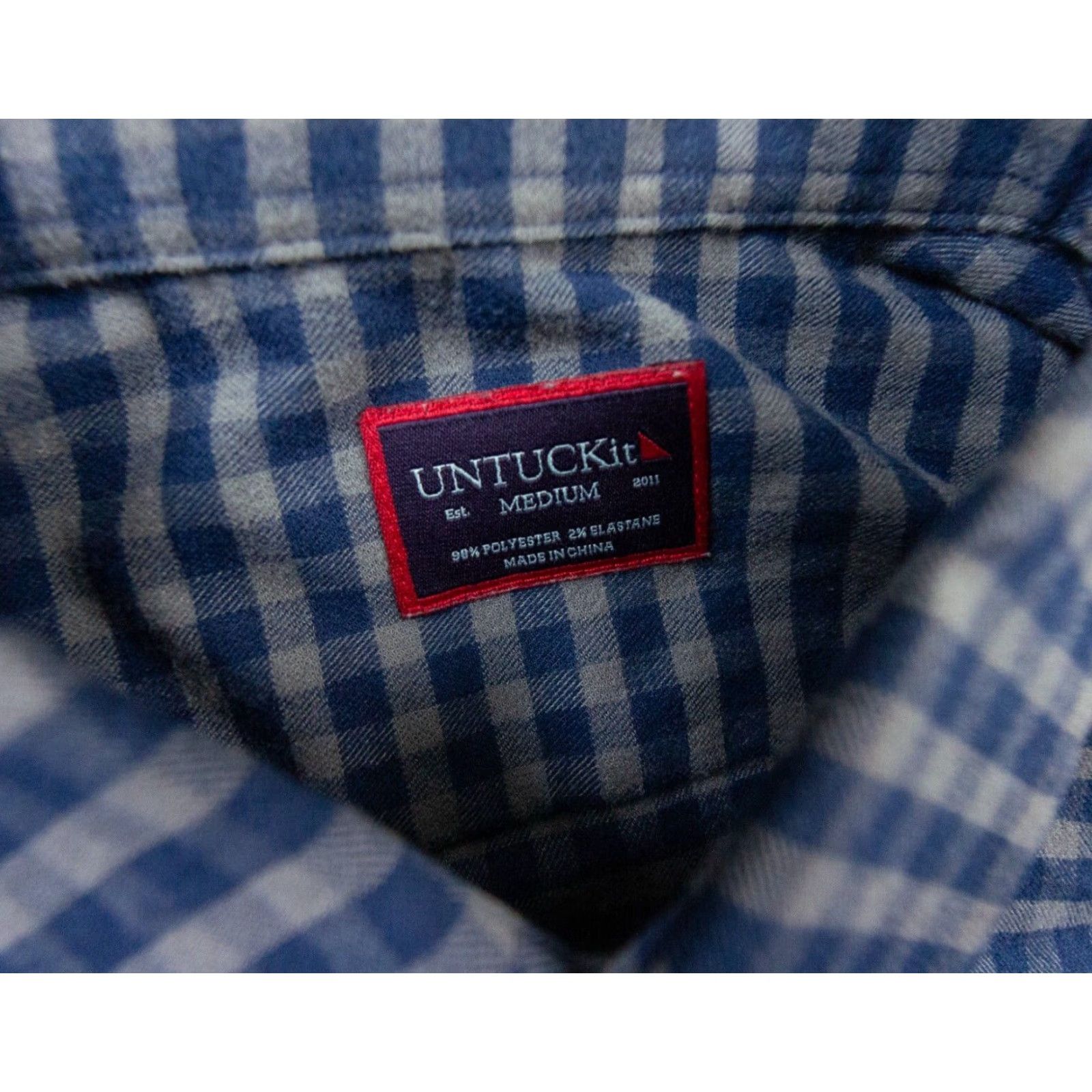 UNTUCKit UNTUCKit Shirt Men’s Bergstorm Long Sleeve Button Down Plaid Blue 2020s Preppy M Adult Medium Blue Men’s Size US M / EU 48-50 / 2 - 5 Thumbnail