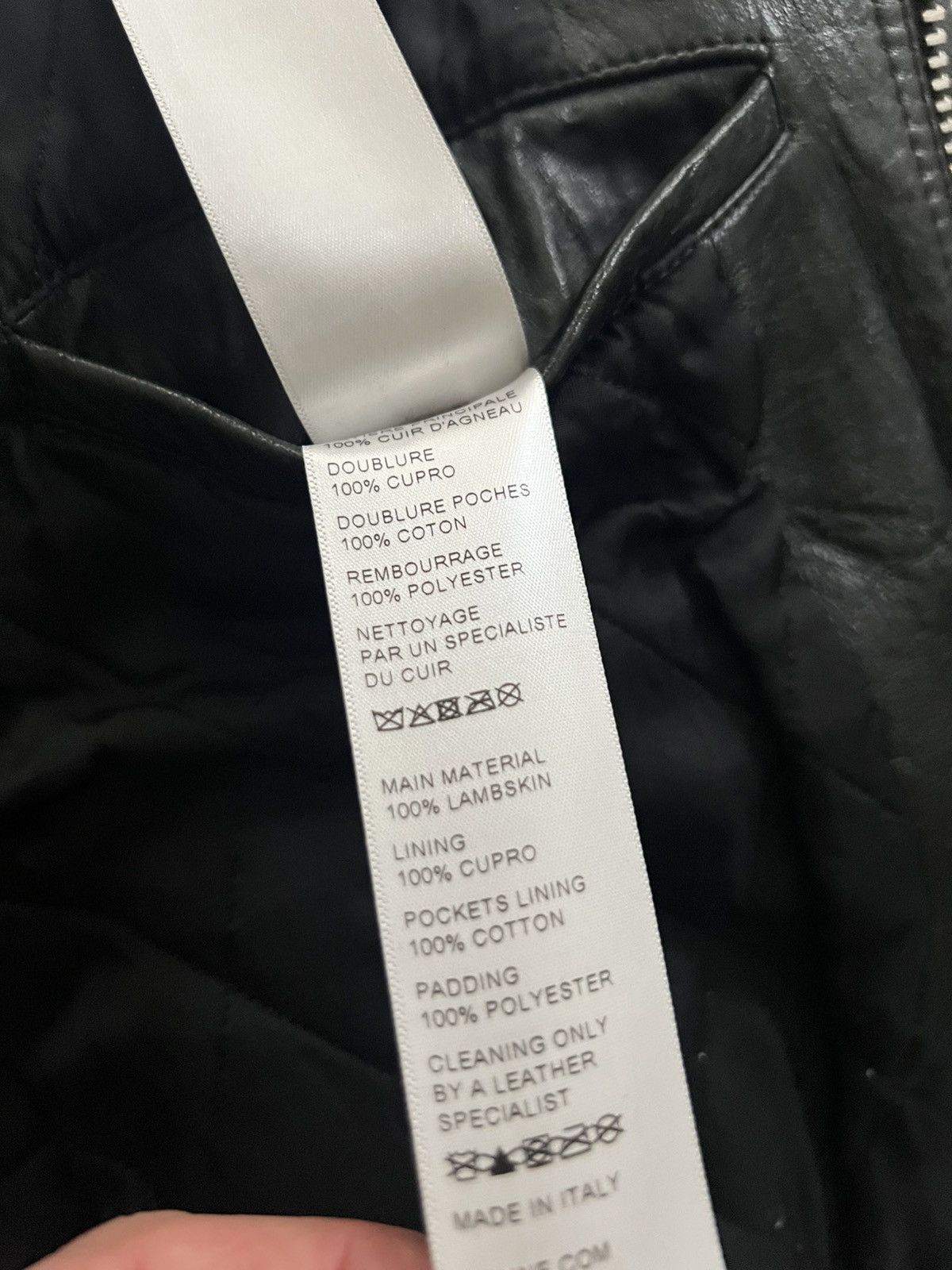 Celine CELINE x Hedi Slimane Leather Logo Bomber Jacket Size US M / EU 48-50 / 2 - 7 Thumbnail