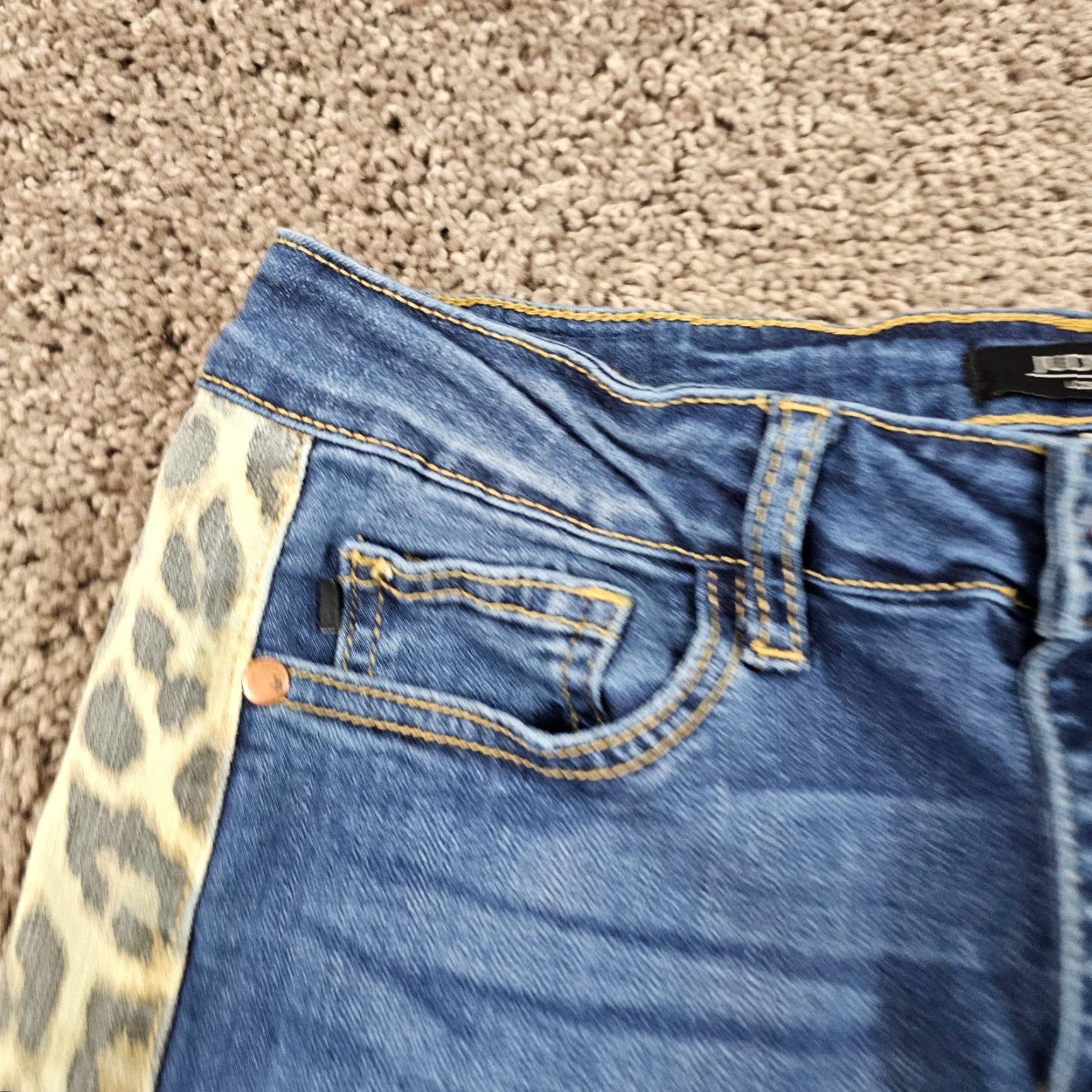 Denime Judy Blue Jeans Women 29 Skinny Fit Mid Rise Dark Wash Stretch Denim 26x28 Size 29" - 3 Thumbnail