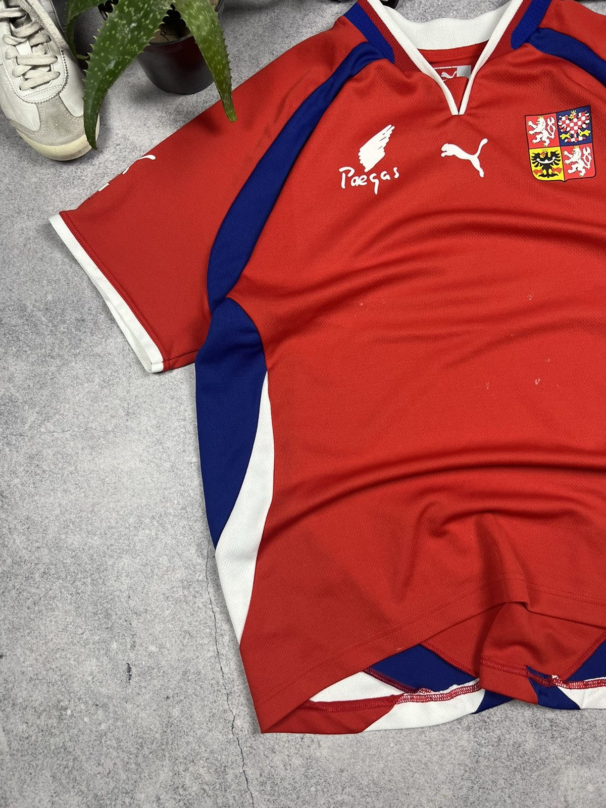Puma Vintage Puma Czech Republic 2000s Soccer Blokcore Y2K Jersey Size US L / EU 52-54 / 3 - 2 Thumbnail