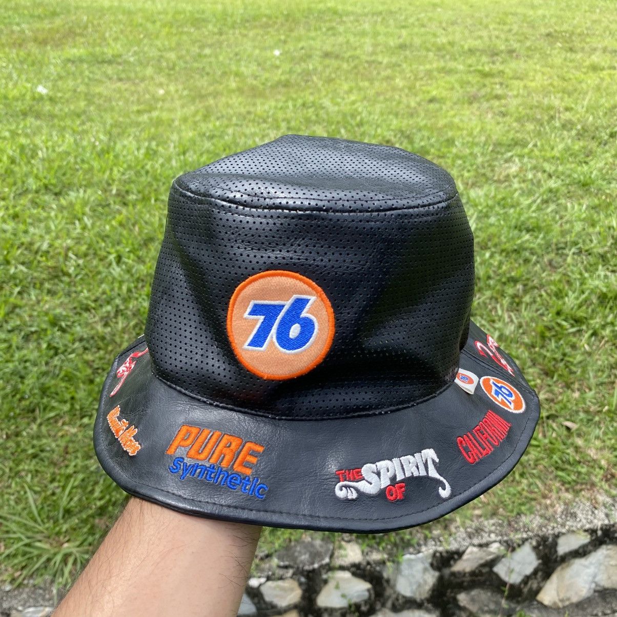 Other Vintage leather bucket Hat 76 lubricant racing Size ONE SIZE - 1 Thumbnail