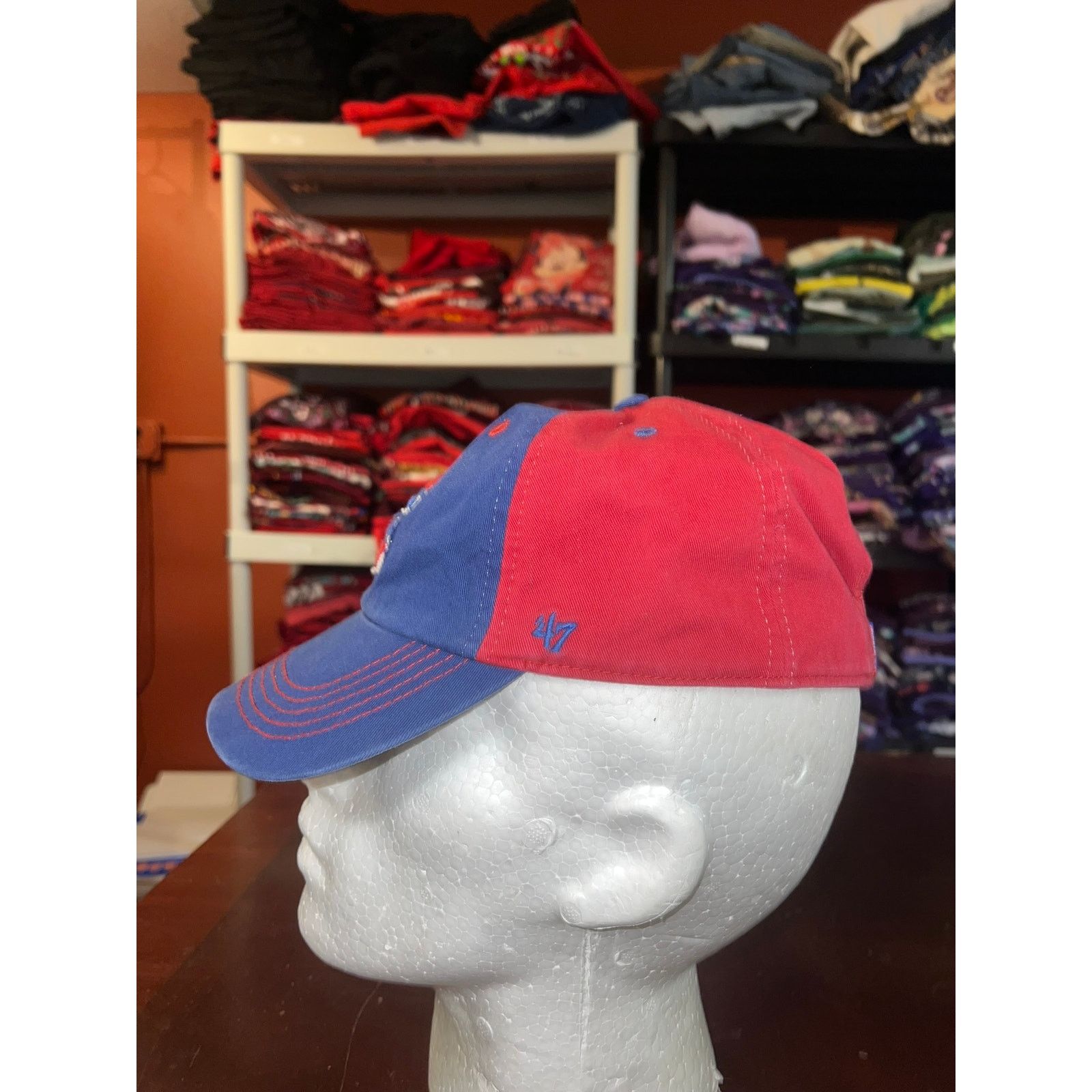 47 Brand Chicago Cubs Hat 47 Brand MLB Baseball Red Blue Cap Headwear Size ONE SIZE - 3 Thumbnail