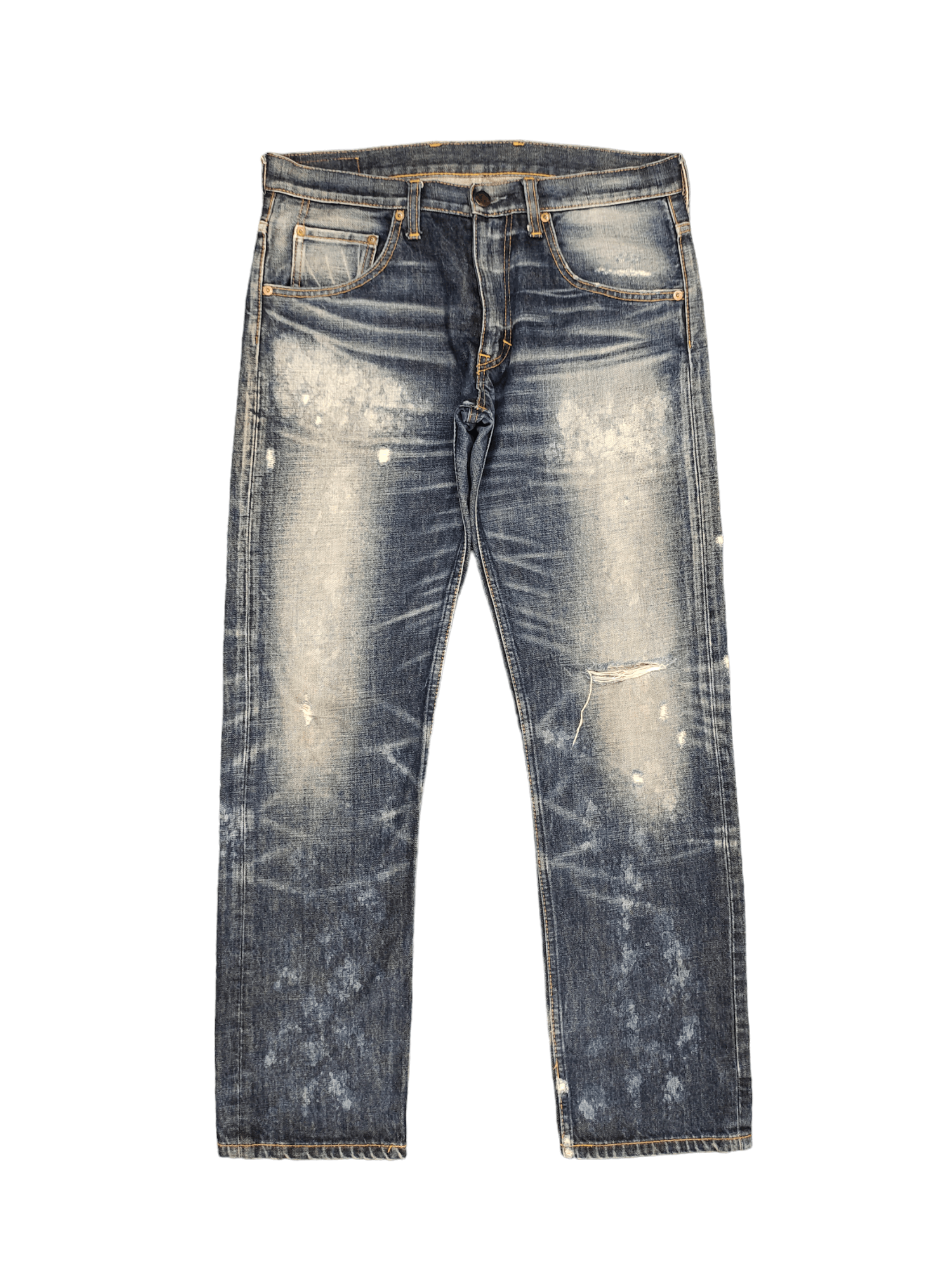 Kapital Japanese Brand Rna Inc. Acid Wash Distressed Denim Jeans Size US 32 / EU 48 - 2 Thumbnail