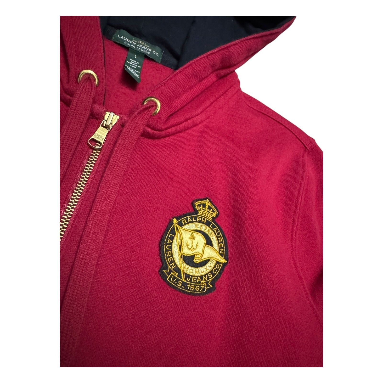 Lauren Ralph Lauren LAUREN RALPH LAUREN Designer Casual Full Zip Hoodie Large Size US L / EU 52-54 / 3 - 5 Thumbnail