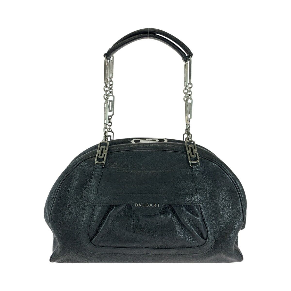 Bvlgari Bvlgari Logo Leather 2Way Bag Leather Shoulder Bag in Black, Women's