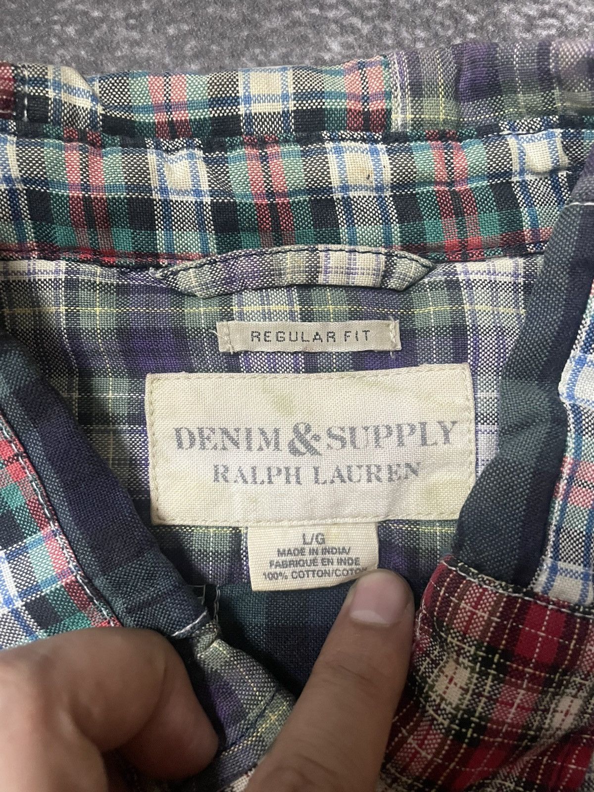 Denim & Supply Ralph Lauren Vintage Denim & Supply Ralph Lauren Patchwork Shirt Size US L / EU 52-54 / 3 - 4 Thumbnail