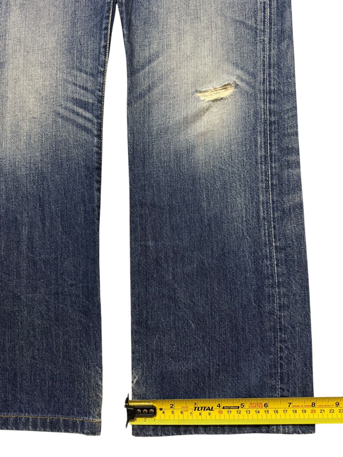 Uniqlo Vintage Y2K Japanese Uniqlo Blue Faded Wash Distress Loose Size US 29 - 12 Thumbnail