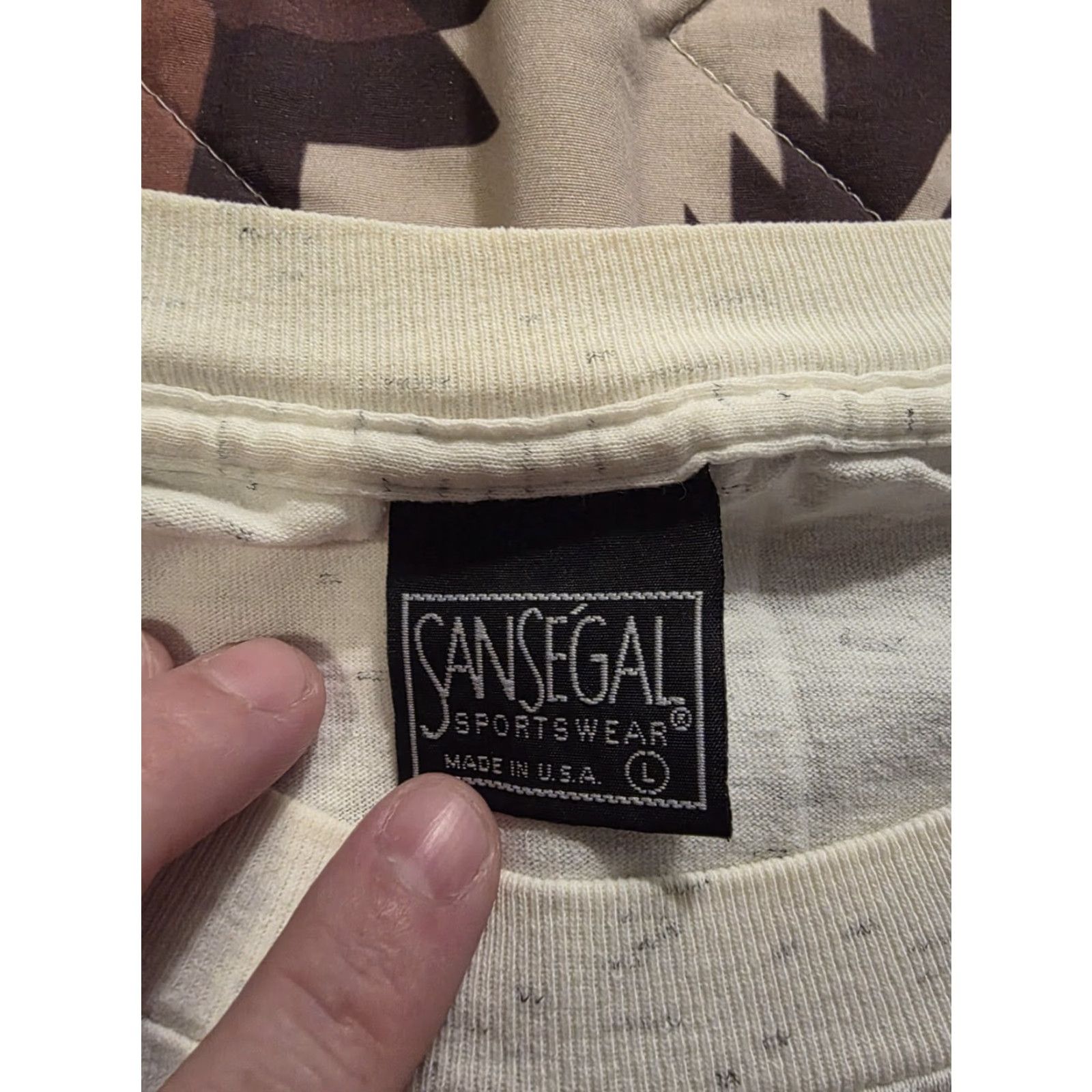 Vintage VINTAGE San Segal T-Shirt Shirt Graphic Print Bald Eagle Double-Sided Gray Cotton Large Mens 90s Nature Animals Crew Neck Short Sleeve Size US L / EU 52-54 / 3 - 3 Thumbnail