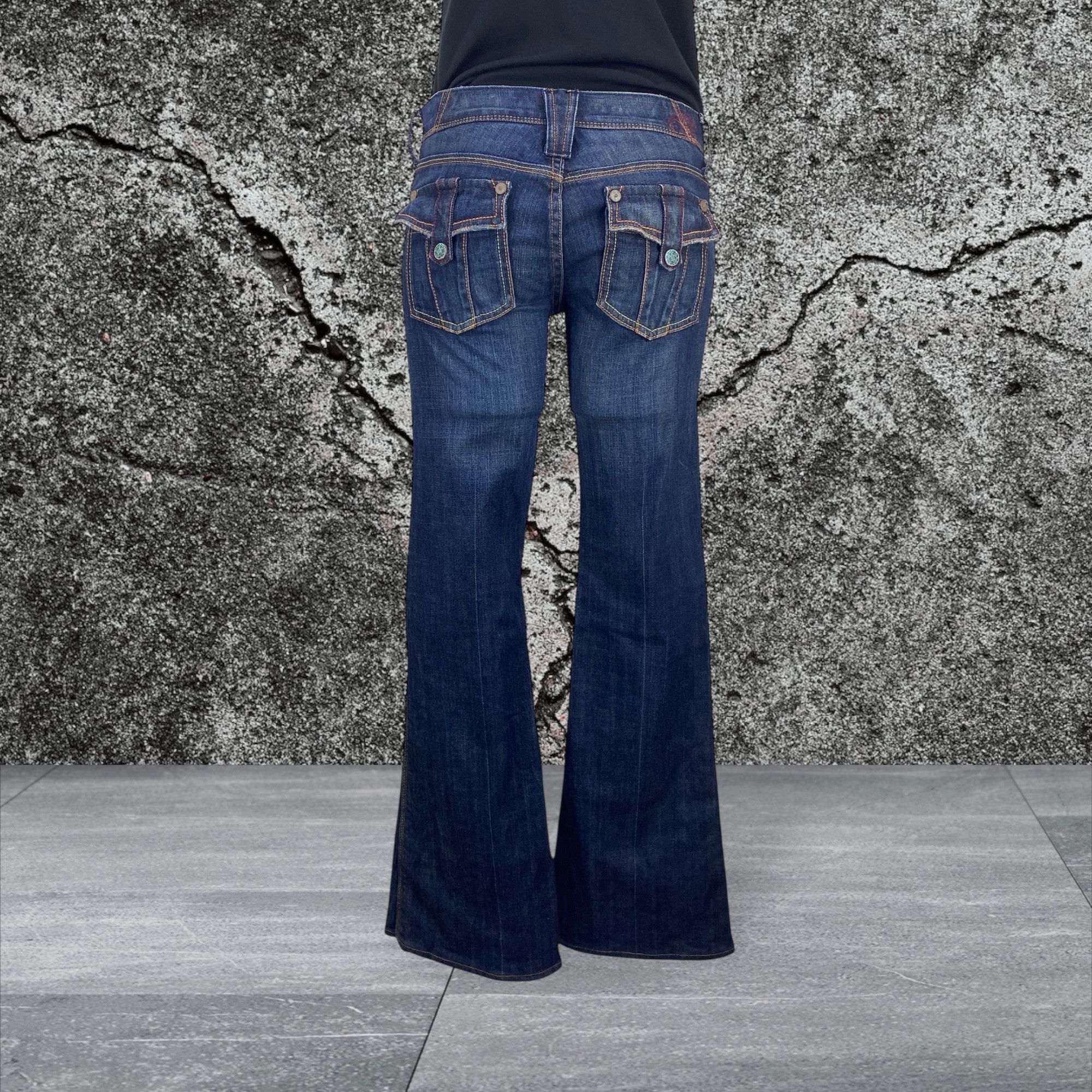Japanese Brand Brappers Flare Denim Jeans Distressed Bootcut Jeans Size 27" / US 4 / IT 40 - 1 Thumbnail