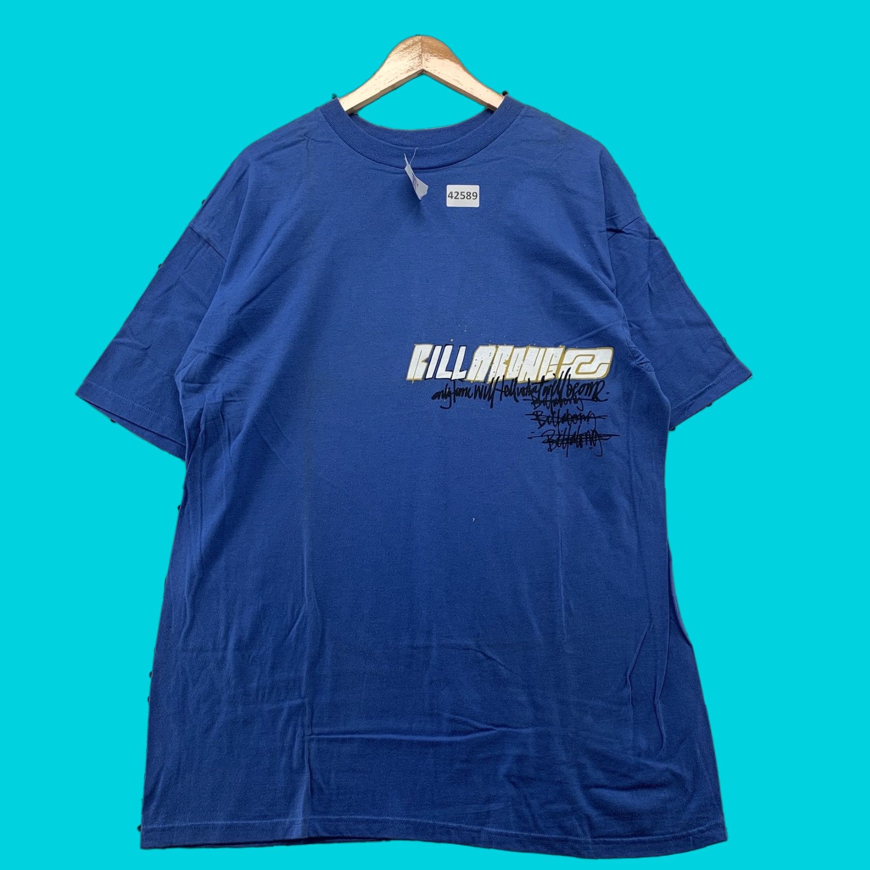 Billabong VINTAGE Billabong Graphic Shirt Blue XL Short Sleeve Skater Surfer Tee Mens Size US XL / EU 56 / 4 - 1 Thumbnail