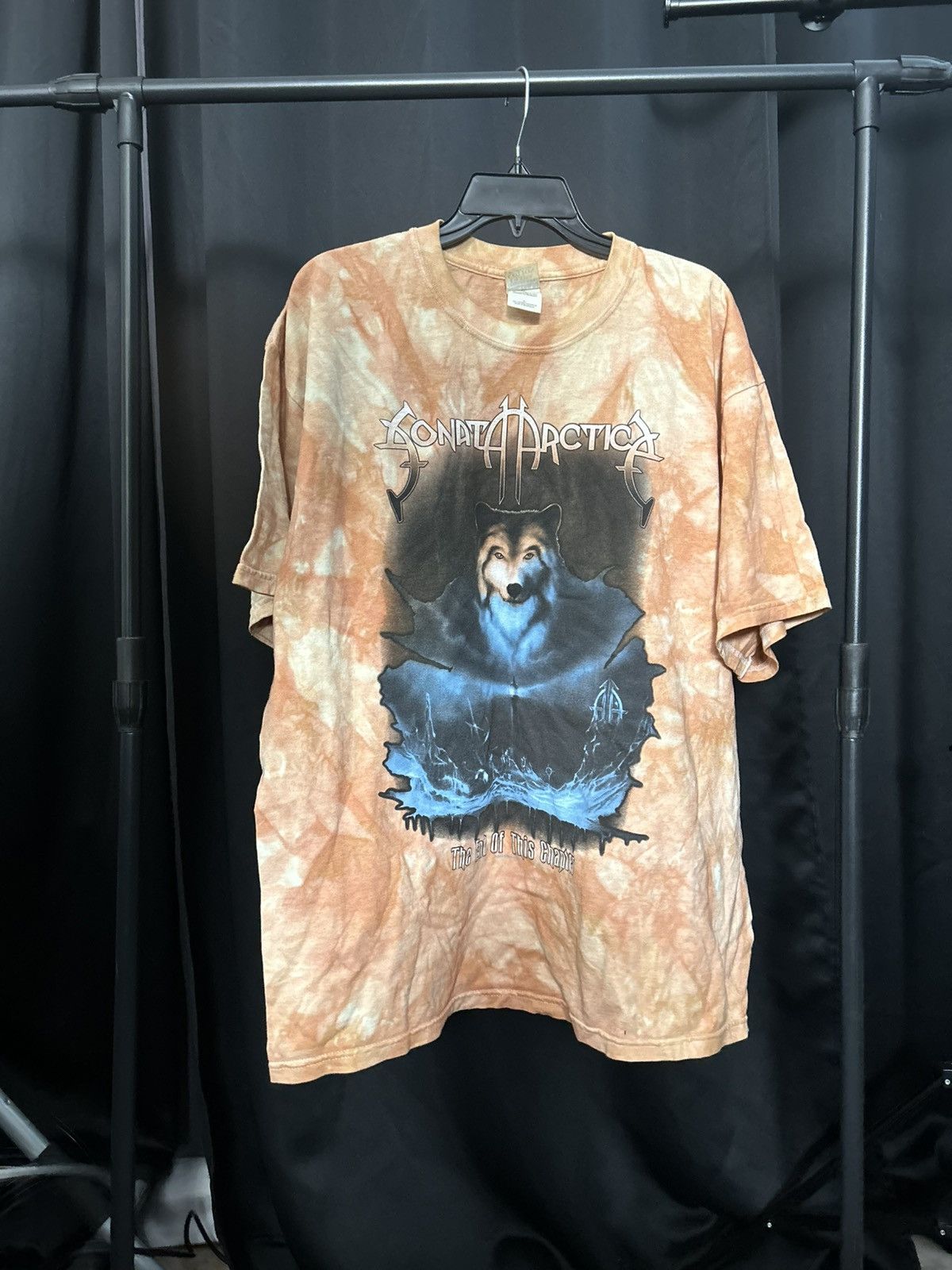 Gildan Sonata Arctica Tie-Dye Shirt Beige Cream Finland Power Metal Size US XL / EU 56 / 4 - 6 Thumbnail